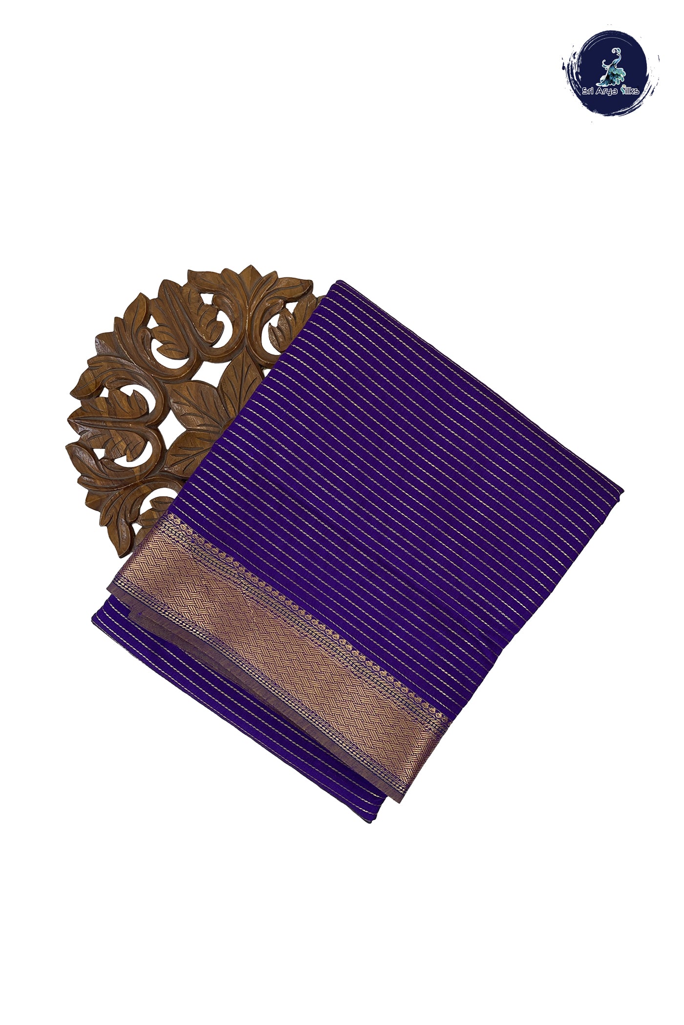 Violet Madisar Semi Silk Cotton Saree With Vaira Oosi Pattern