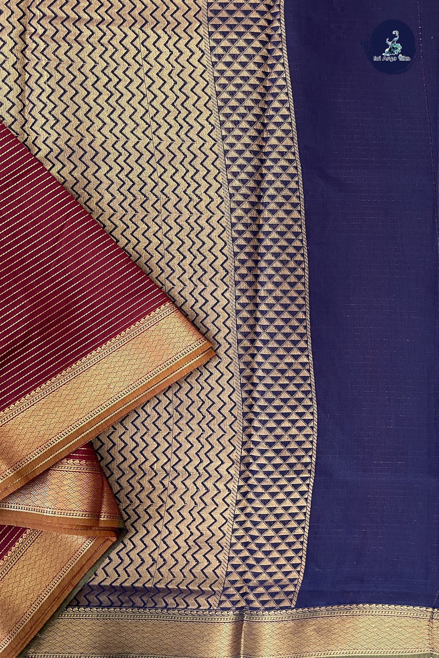 Arakku Madisar Semi Silk Cotton Saree With Vaira Oosi Pattern
