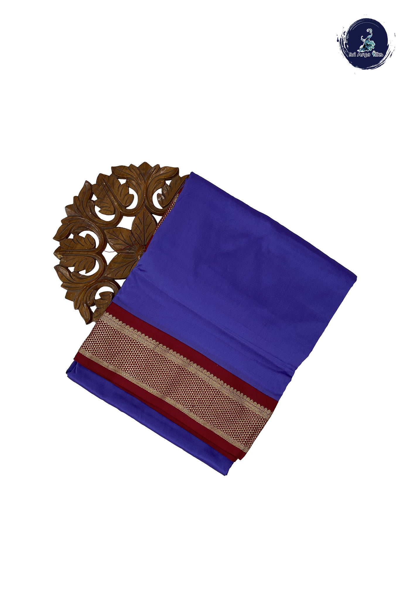 Lavender Madisar Semi Silk Saree With Plain Pattern