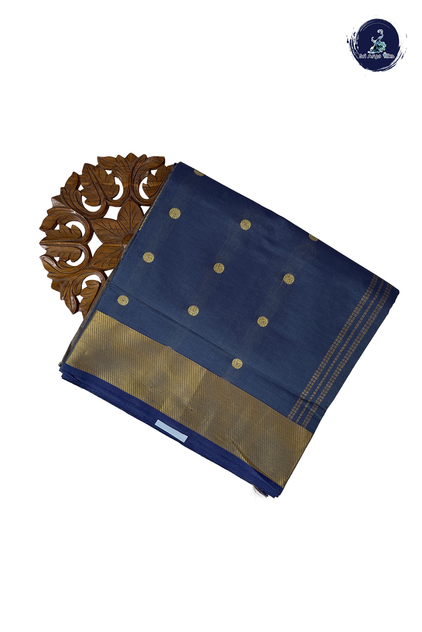 Grey Madisar Semi Silk Cotton Saree With Zari Buttas Pattern