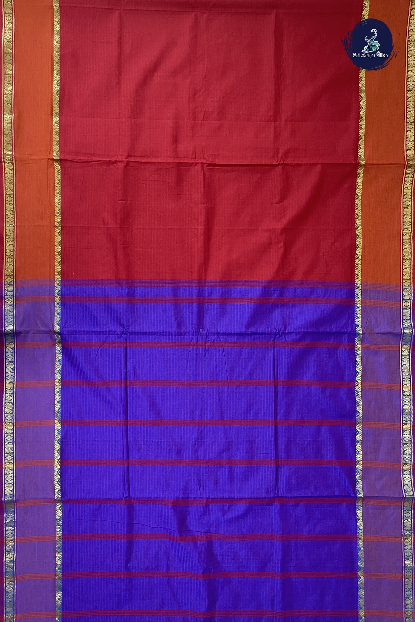 Arakku Madisar Semi Silk Cotton Saree With Doria Lines Pattern