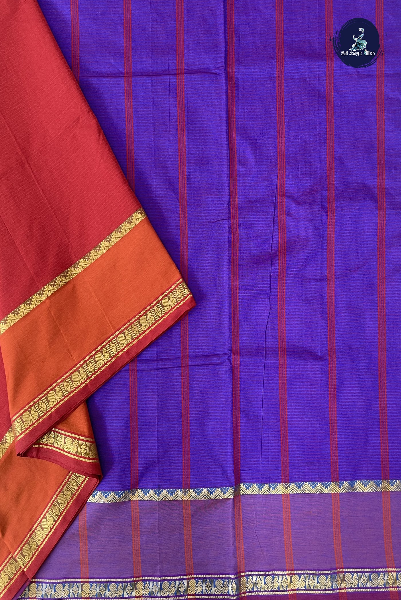 Arakku Madisar Semi Silk Cotton Saree With Doria Lines Pattern