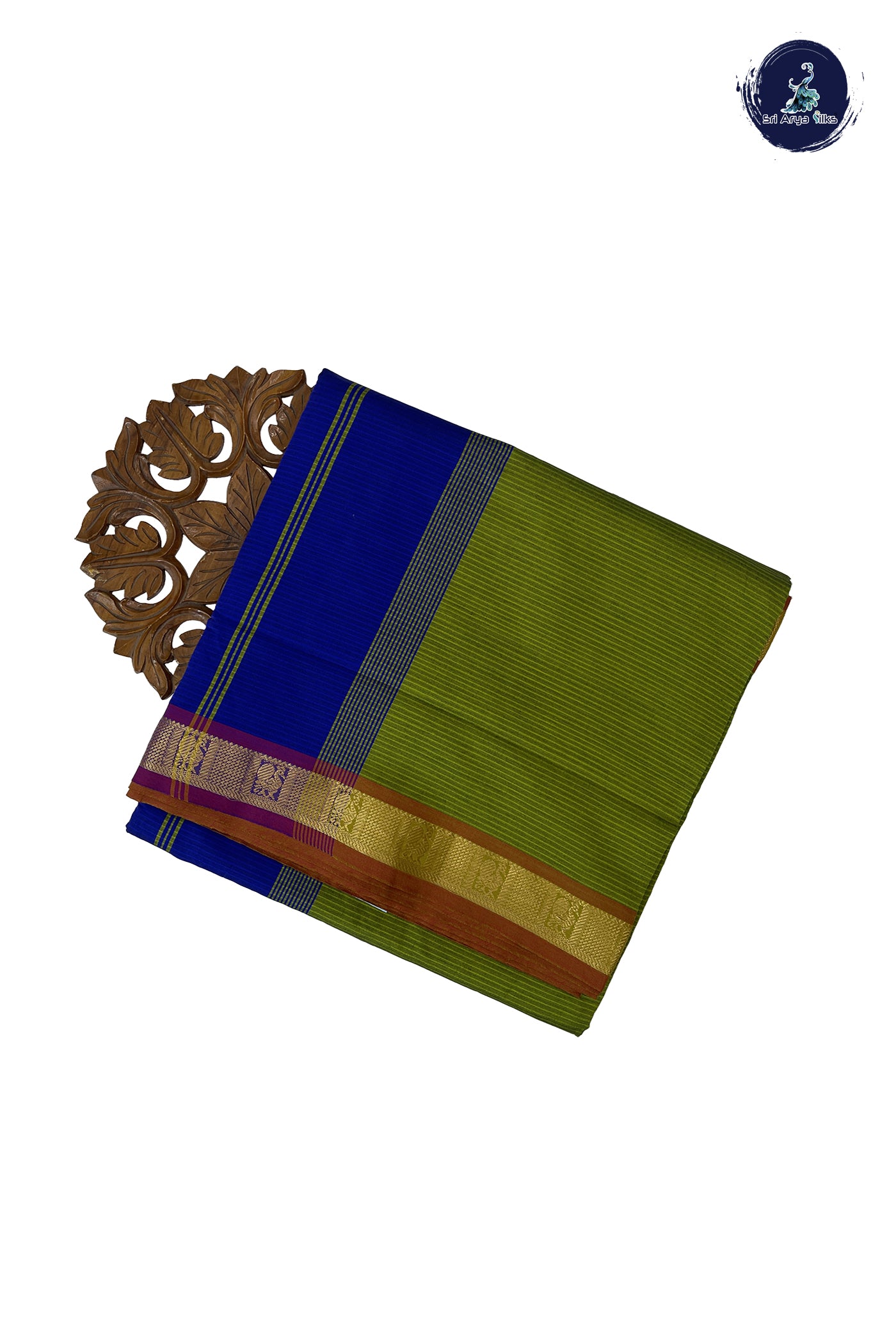 Light Green Madisar Semi Silk Cotton Saree With Doria Lines Pattern