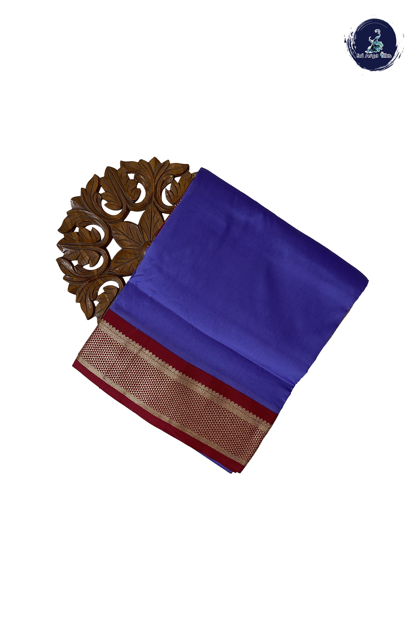 Lavender Madisar Semi Silk Saree With Plain Pattern
