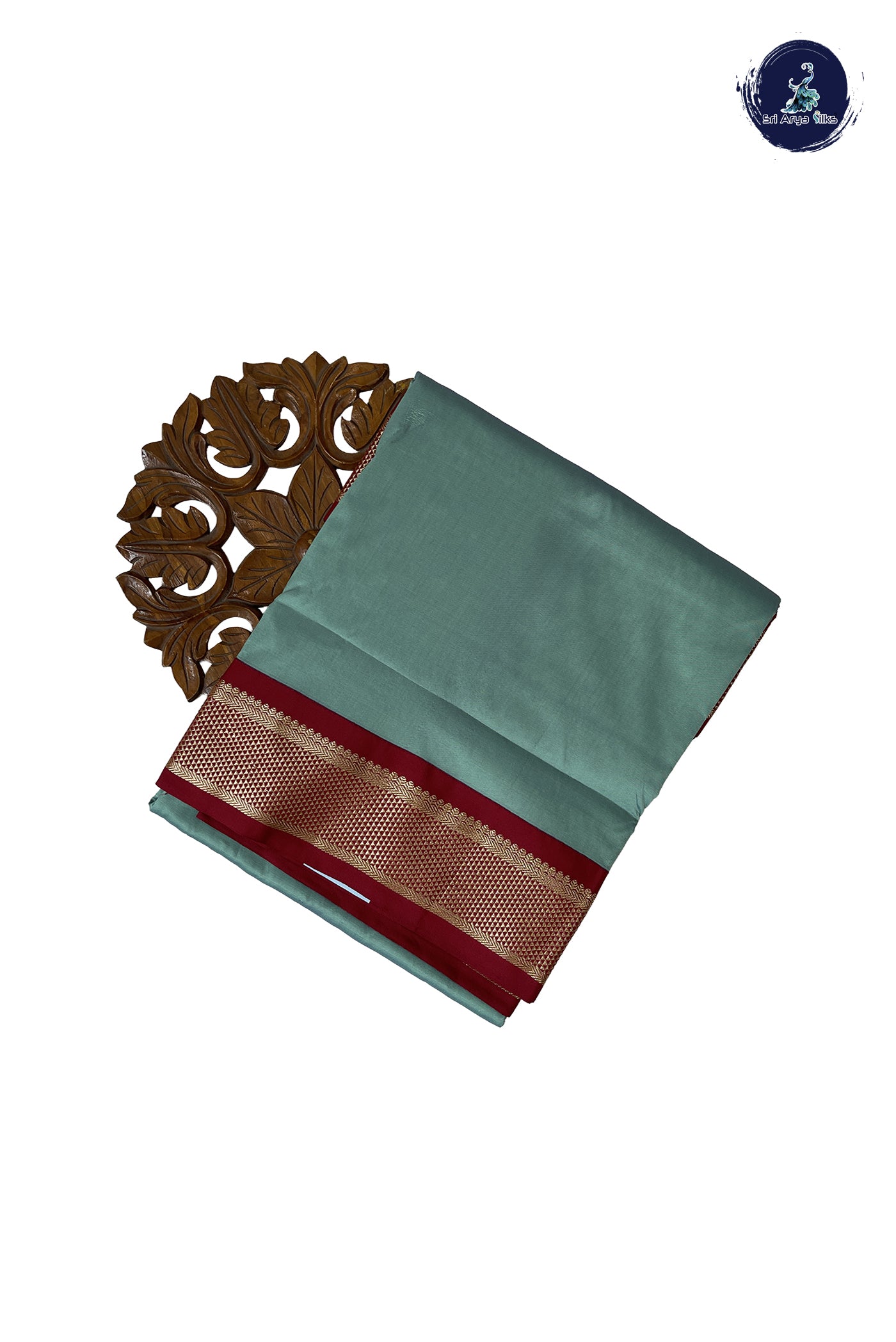 Pastel Shade Madisar Semi Silk Saree With Plain Pattern
