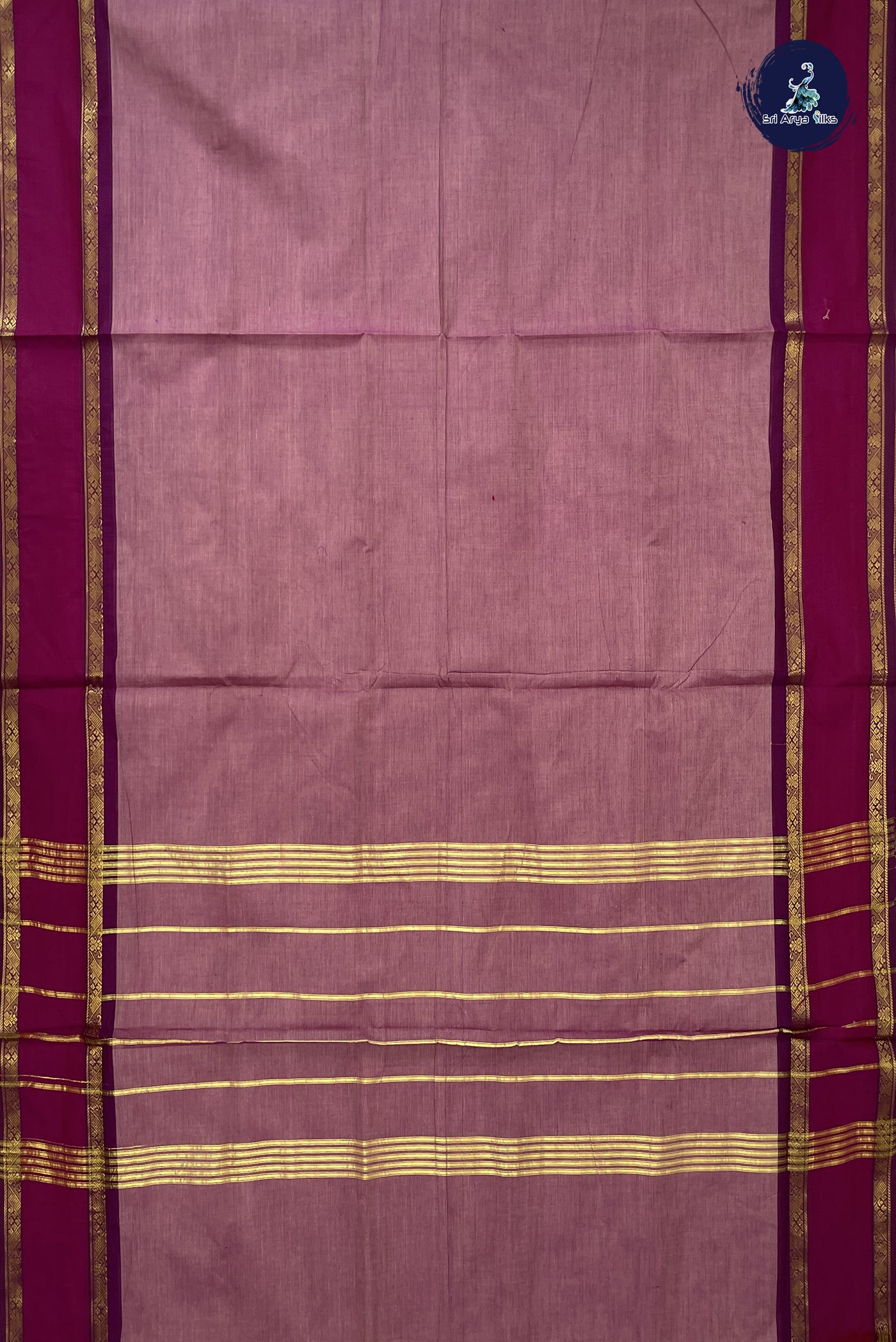 Pastel Shade 10 Yards Madisar Cotton Saree With Plain Pattern
