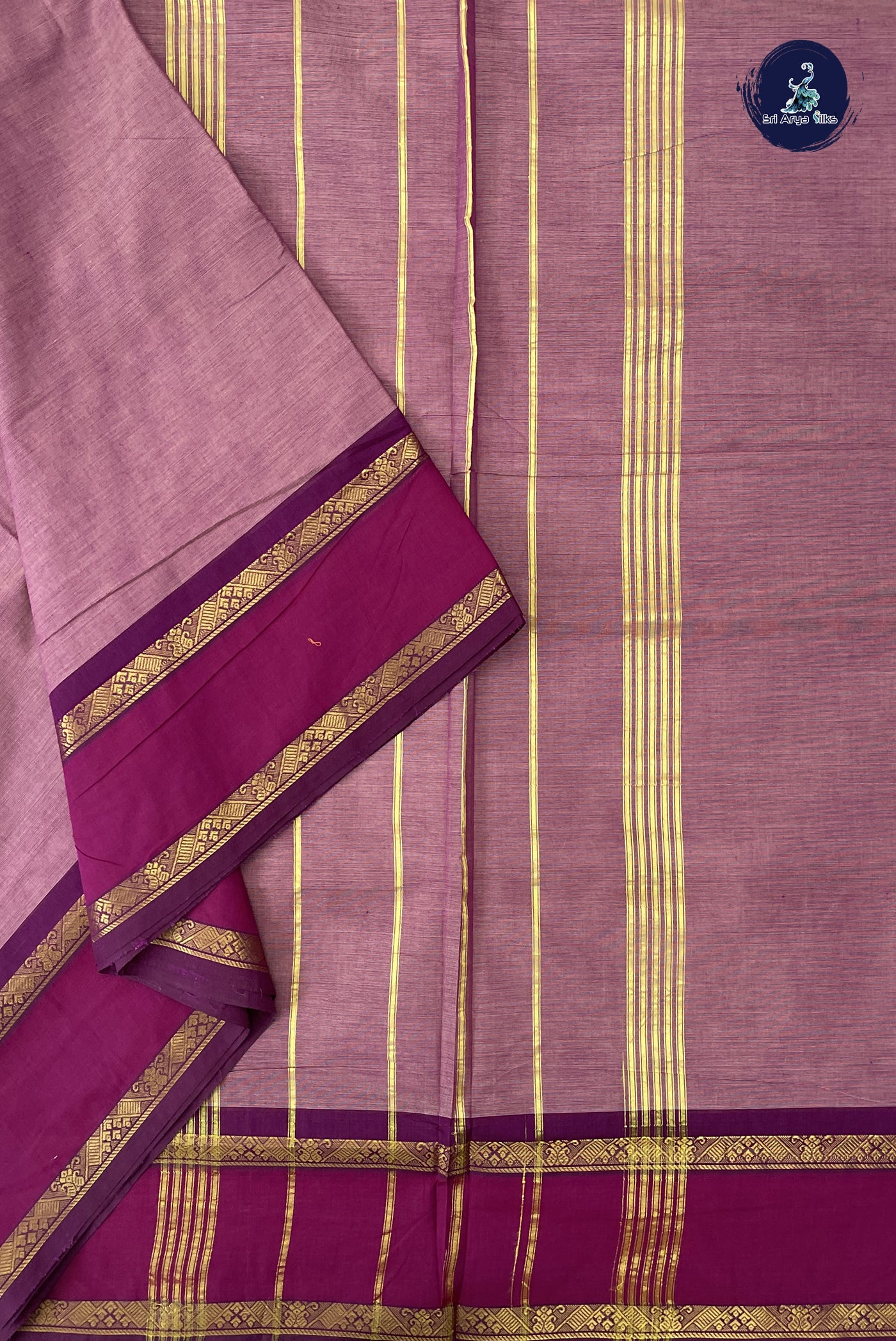 Pastel Shade 10 Yards Madisar Cotton Saree With Plain Pattern