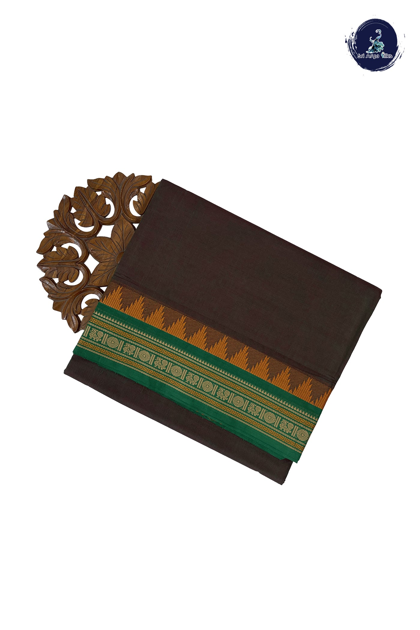 Manthulir 10 Yards Madisar Cotton Saree With Plain Pattern