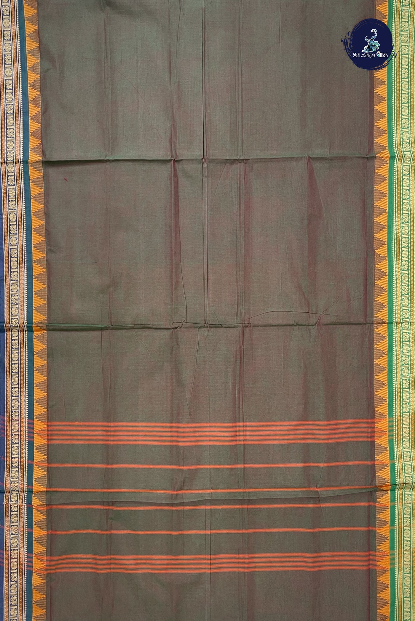 Manthulir 10 Yards Madisar Cotton Saree With Plain Pattern