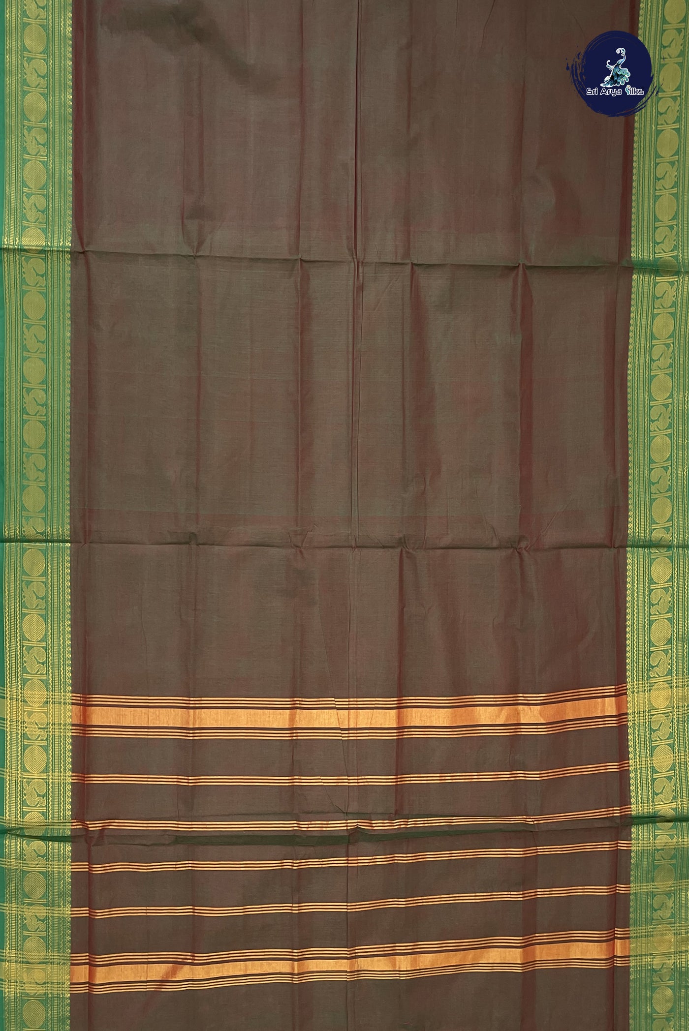 Manthulir 10 Yards Madisar Cotton Saree With Plain Pattern
