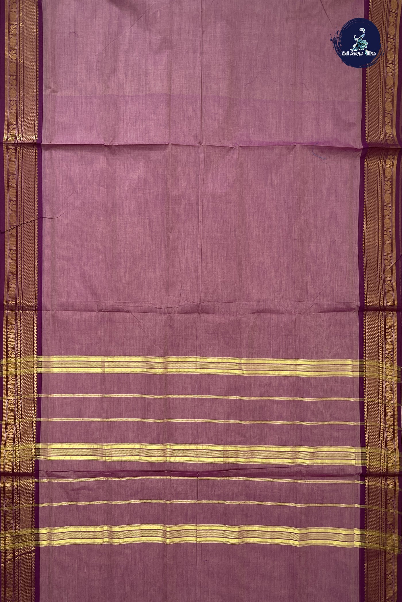 Pastel Shade 10 Yards Madisar Cotton Saree With Plain Pattern
