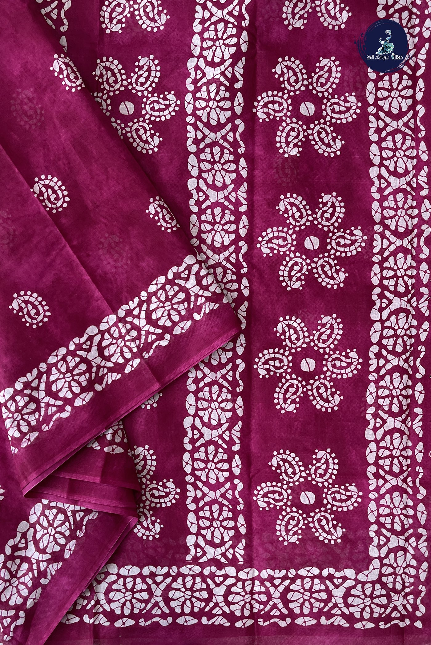 BeetRoot Shade 10.5 Yards Madisar Saree With Printed Pattern