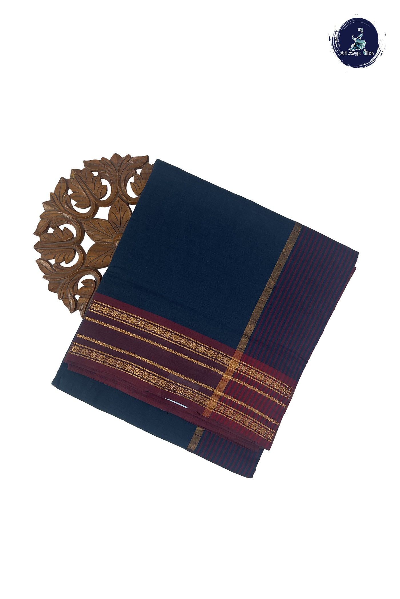 Greenish Blue 10.5 Yards Madisar Saree With Plain Pattern