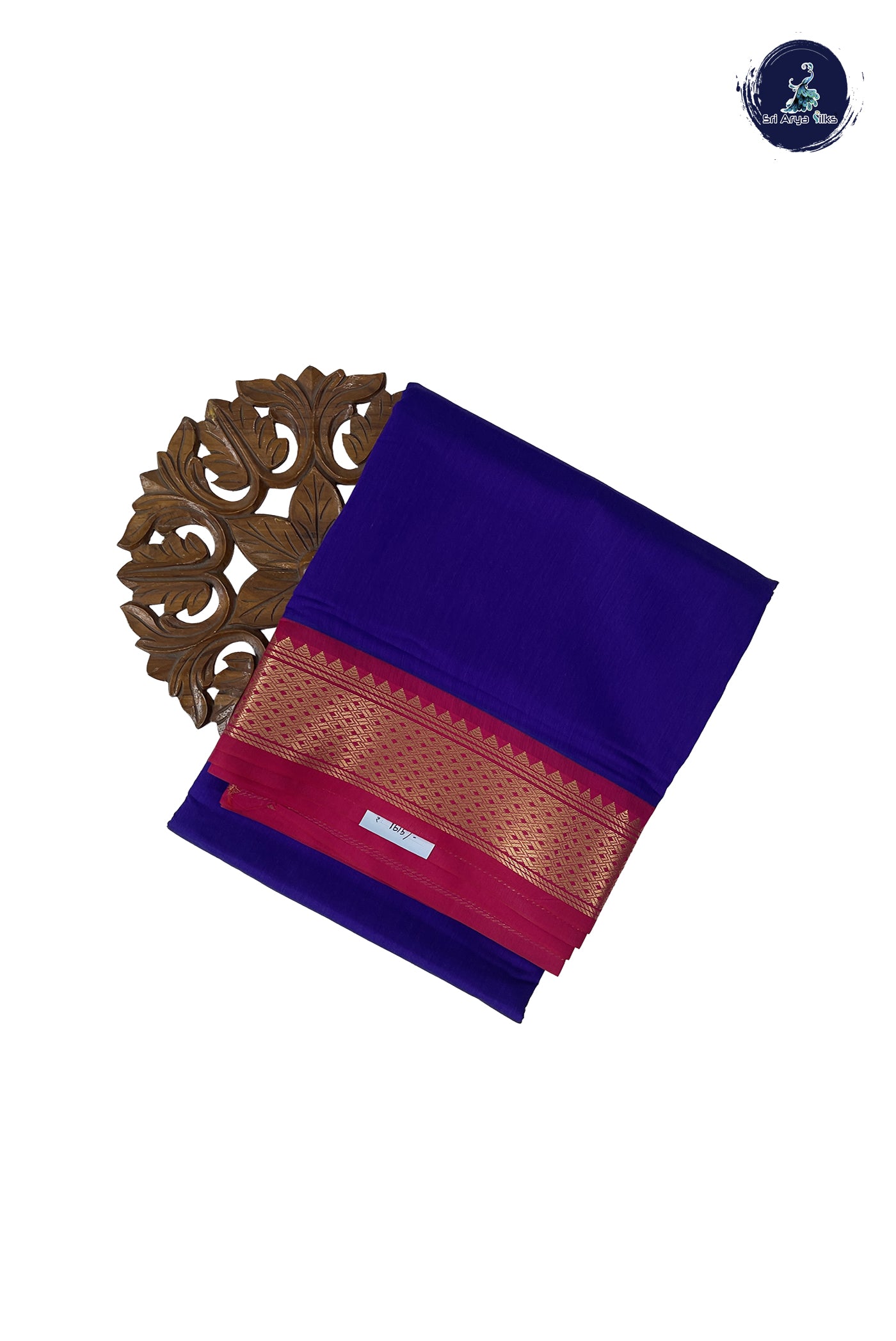 Violet Madisar Semi Silk Cotton Saree With Plain Pattern