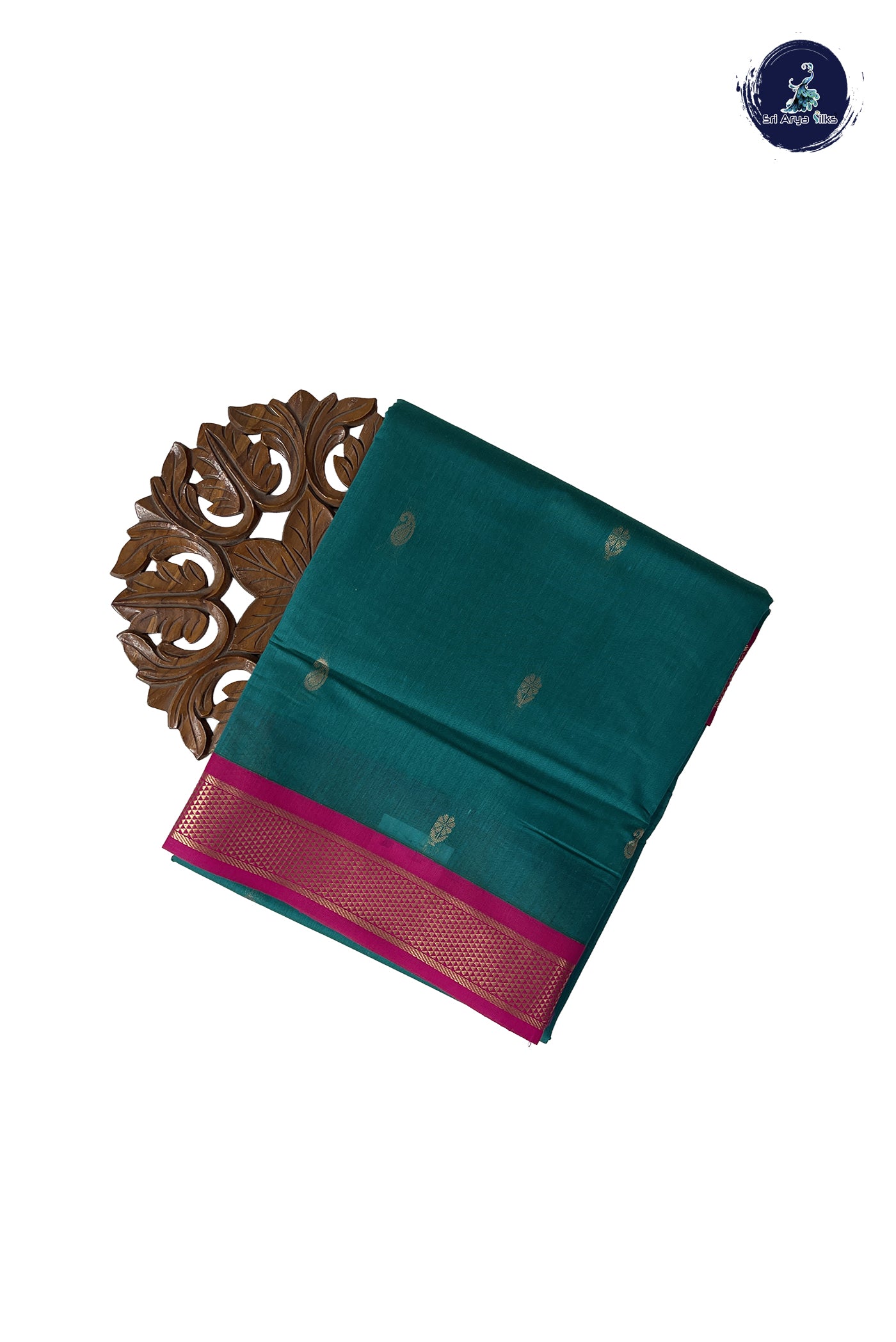 Green Madisar Semi Silk Cotton Saree With Zari Buttas Pattern