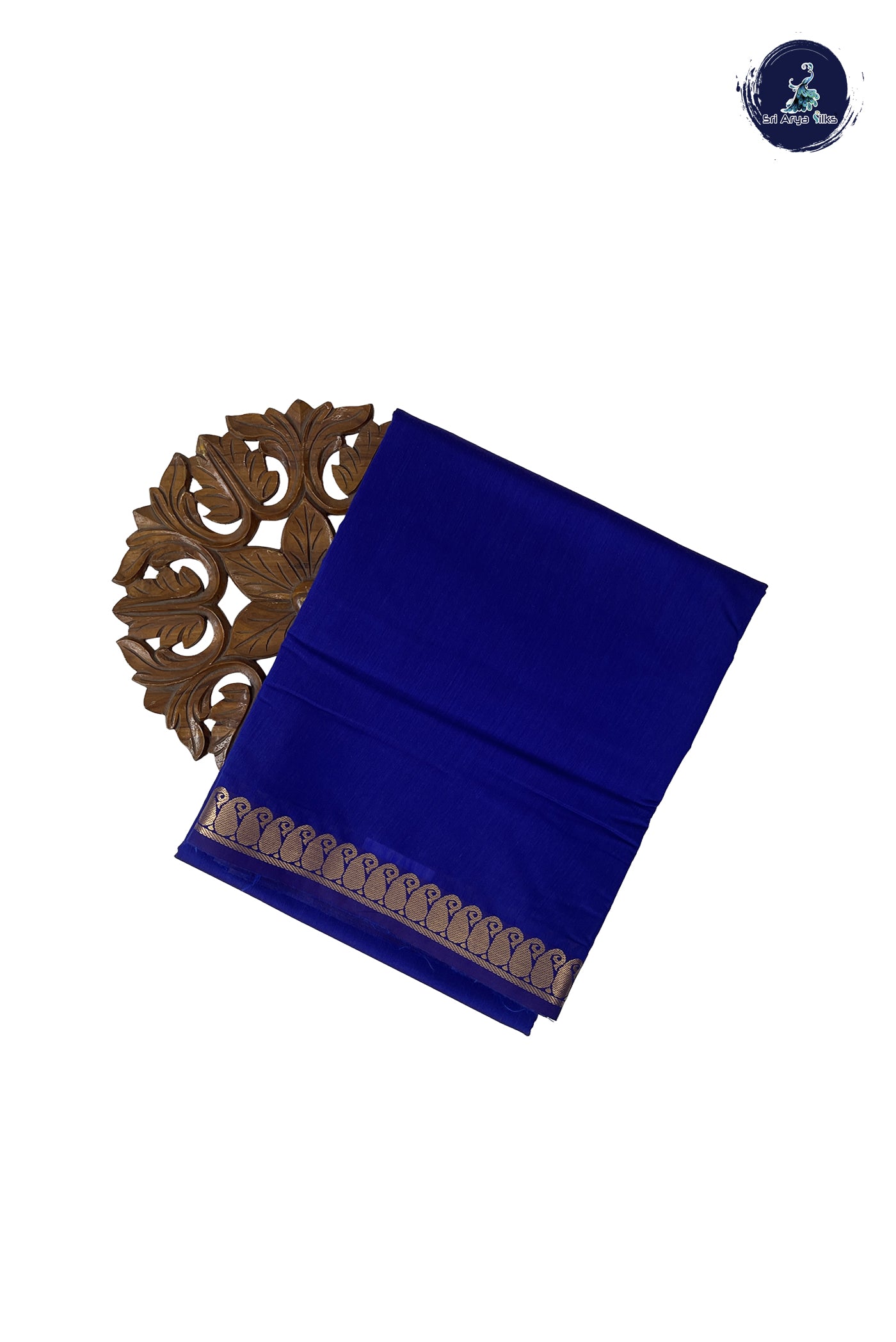 MS Blue Madisar Semi Silk Cotton Saree With Checked Pattern