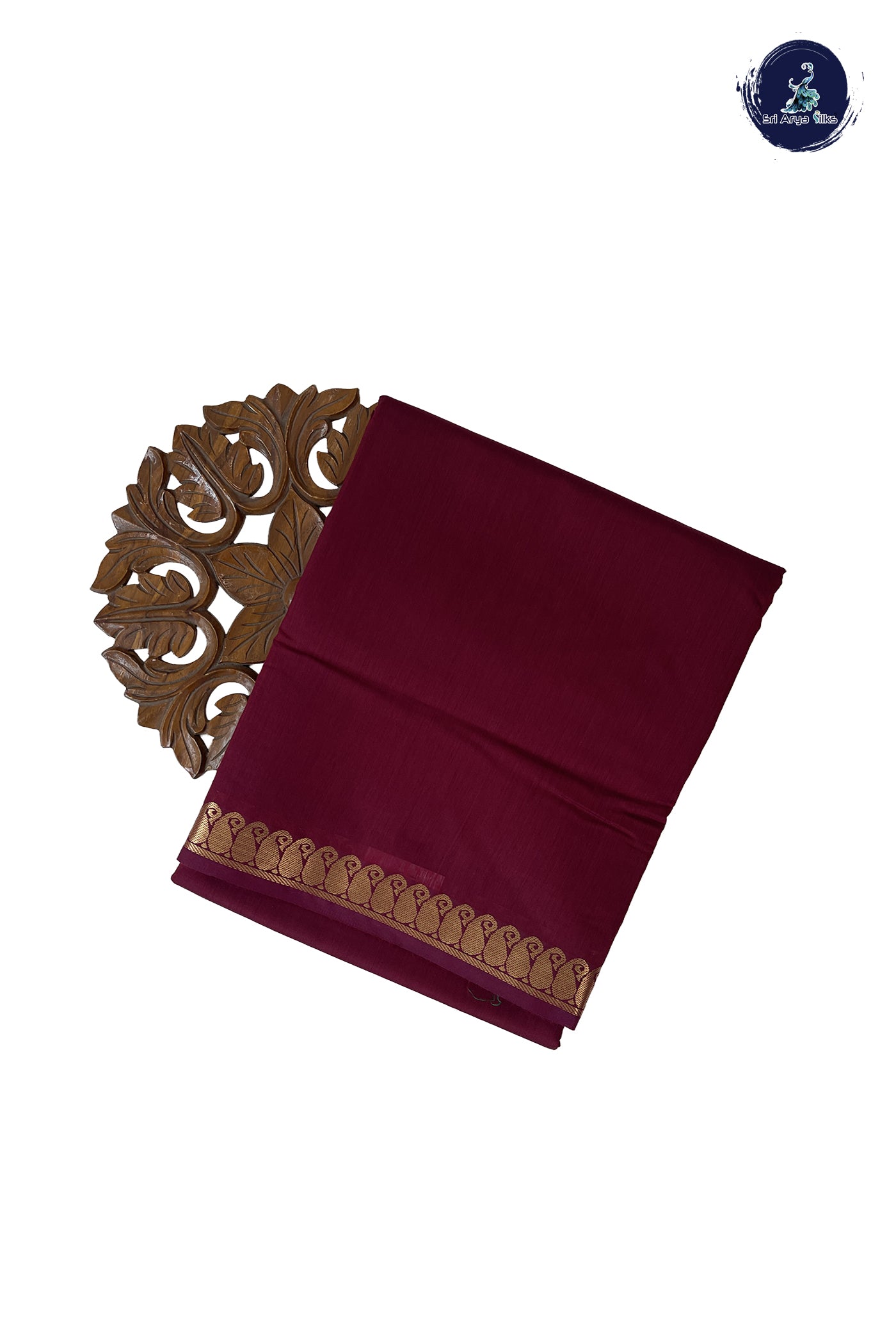 Arakku Madisar Semi Silk Cotton Saree With Plain Pattern