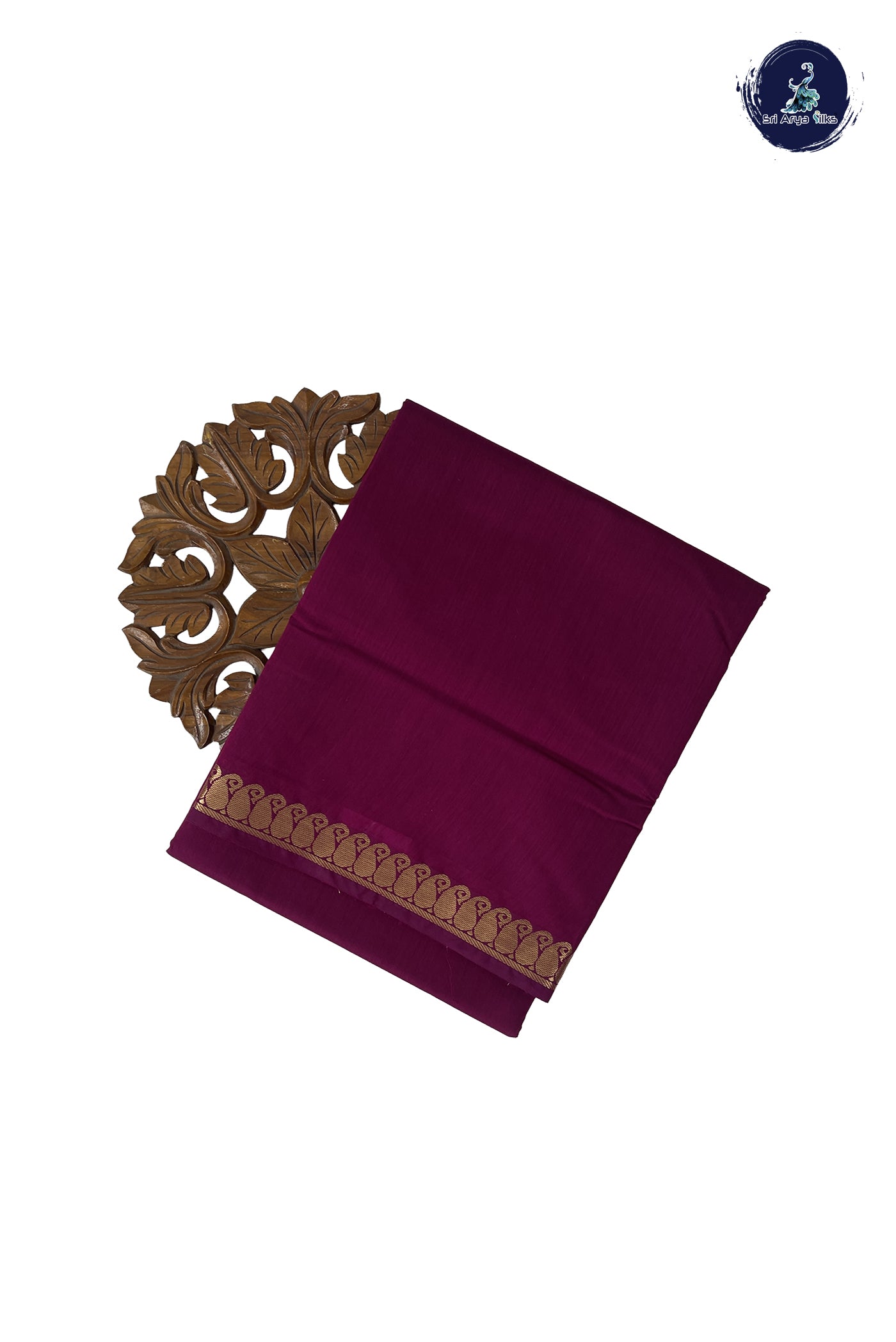BeetRoot Shade Madisar Semi Silk Cotton Saree With Plain Pattern