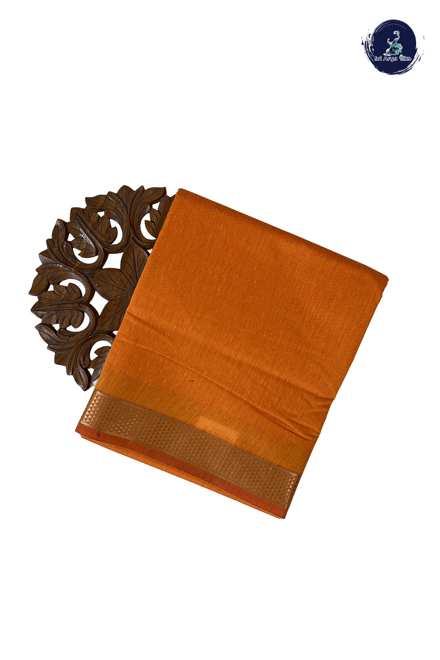Yellow Madisar Semi Silk Cotton Saree With Plain Pattern