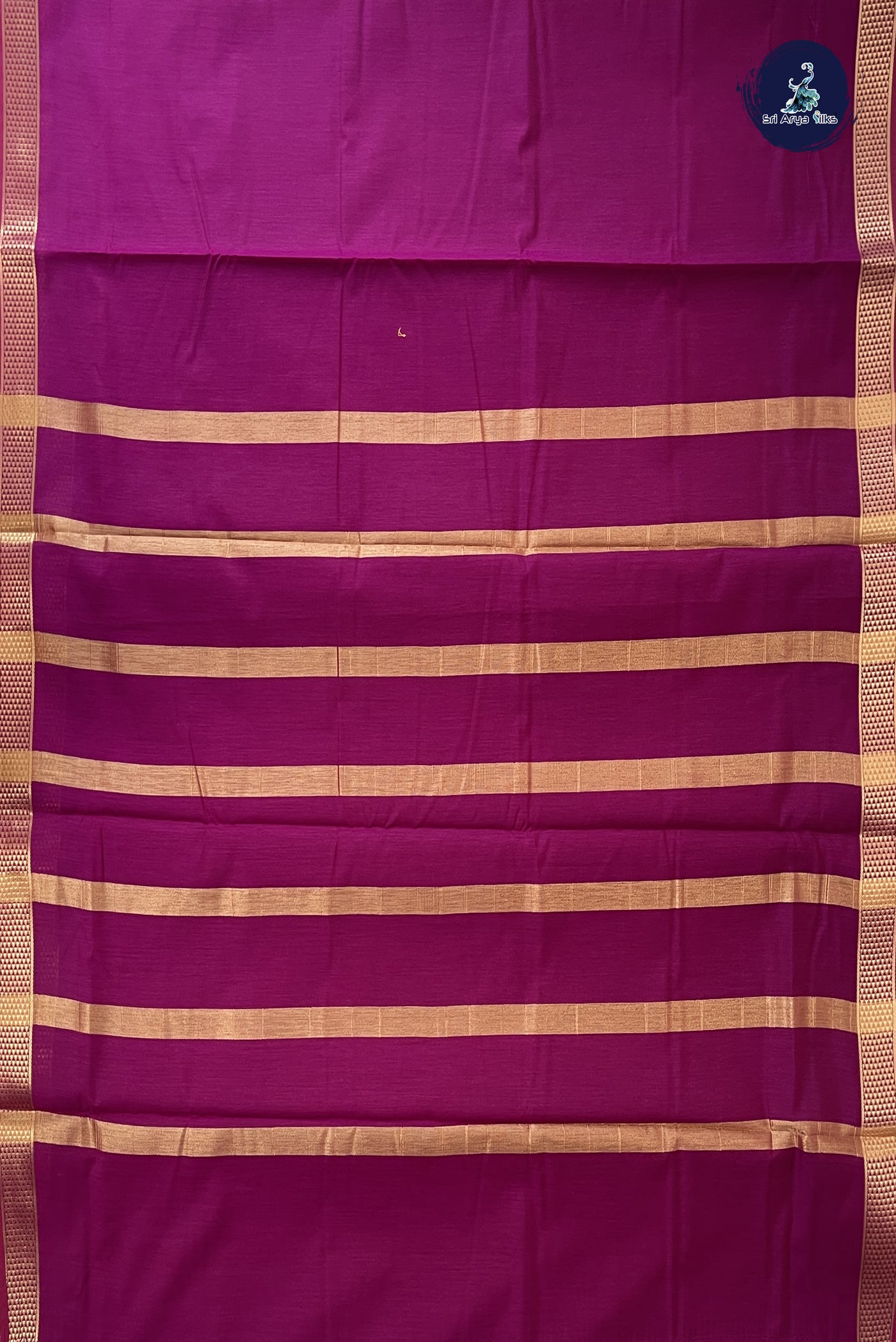 BeetRoot Shade Madisar Semi Silk Cotton Saree With Plain Pattern