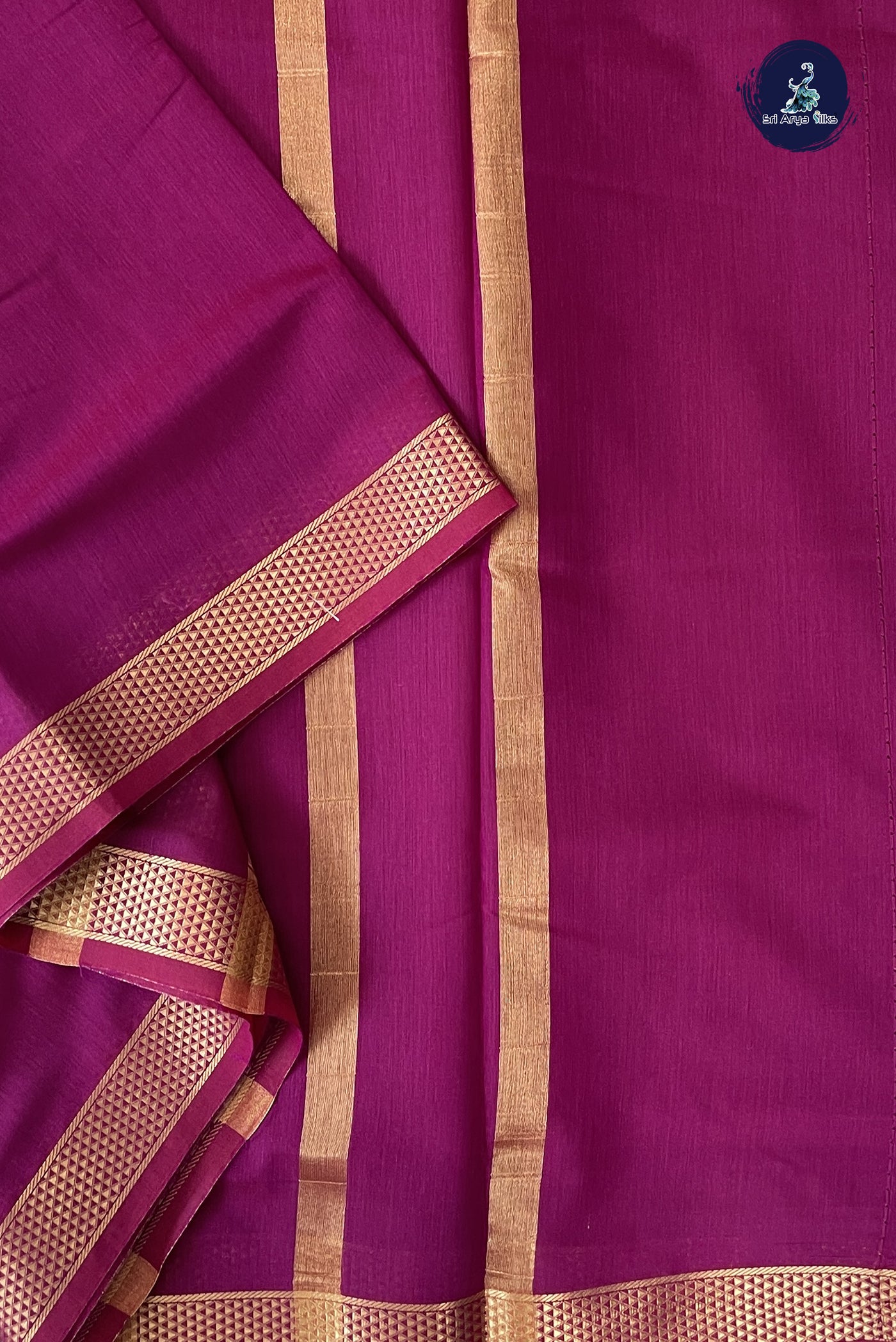 BeetRoot Shade Madisar Semi Silk Cotton Saree With Plain Pattern