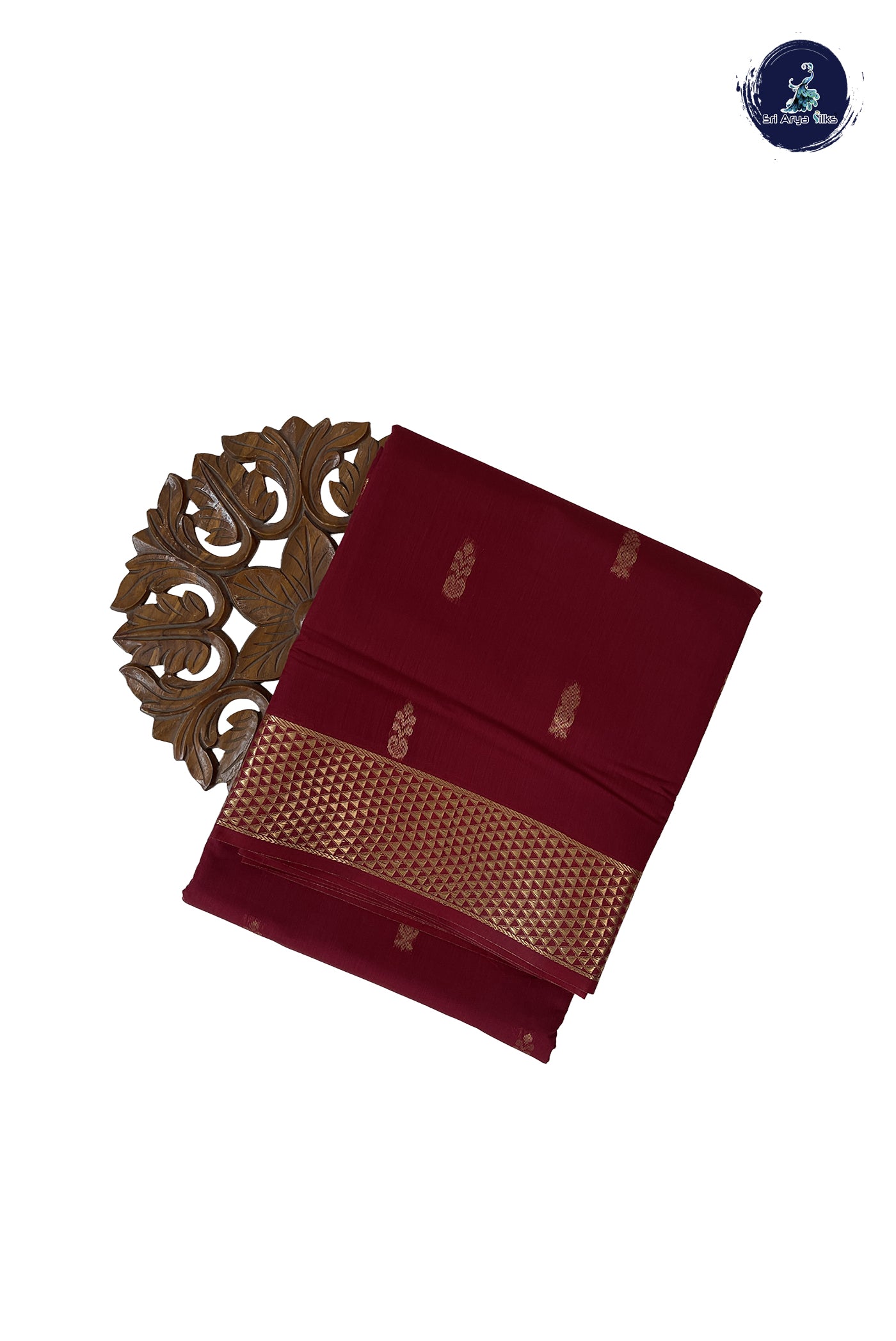 Arakku Madisar Semi Silk Cotton Saree With Zari Buttas Pattern