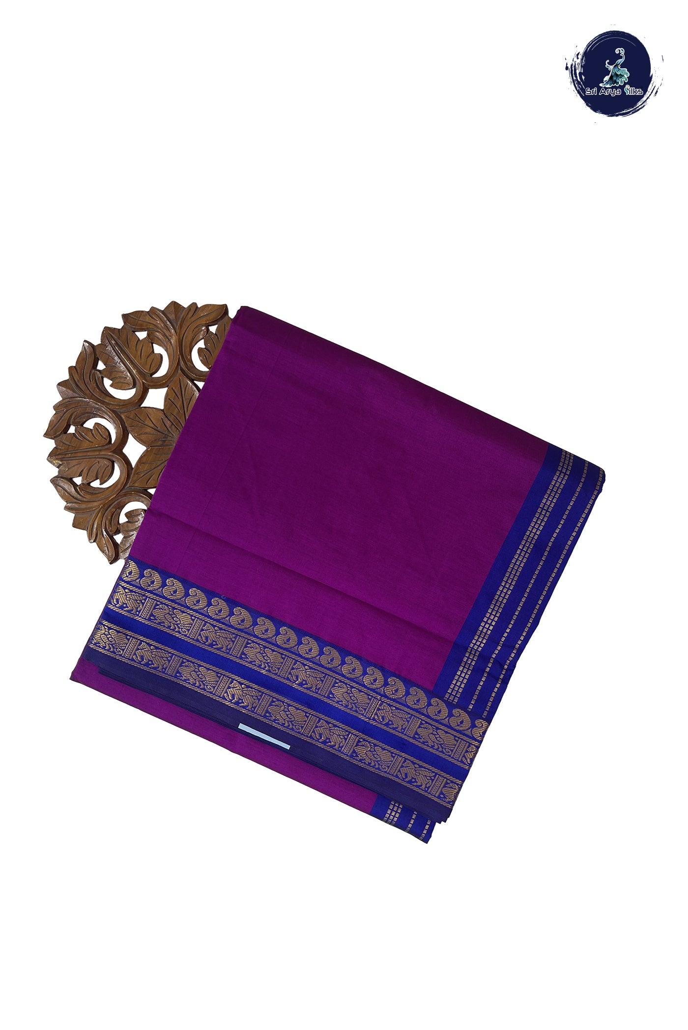 Vadamalli Madisar Semi Silk Cotton Saree With Plain Pattern
