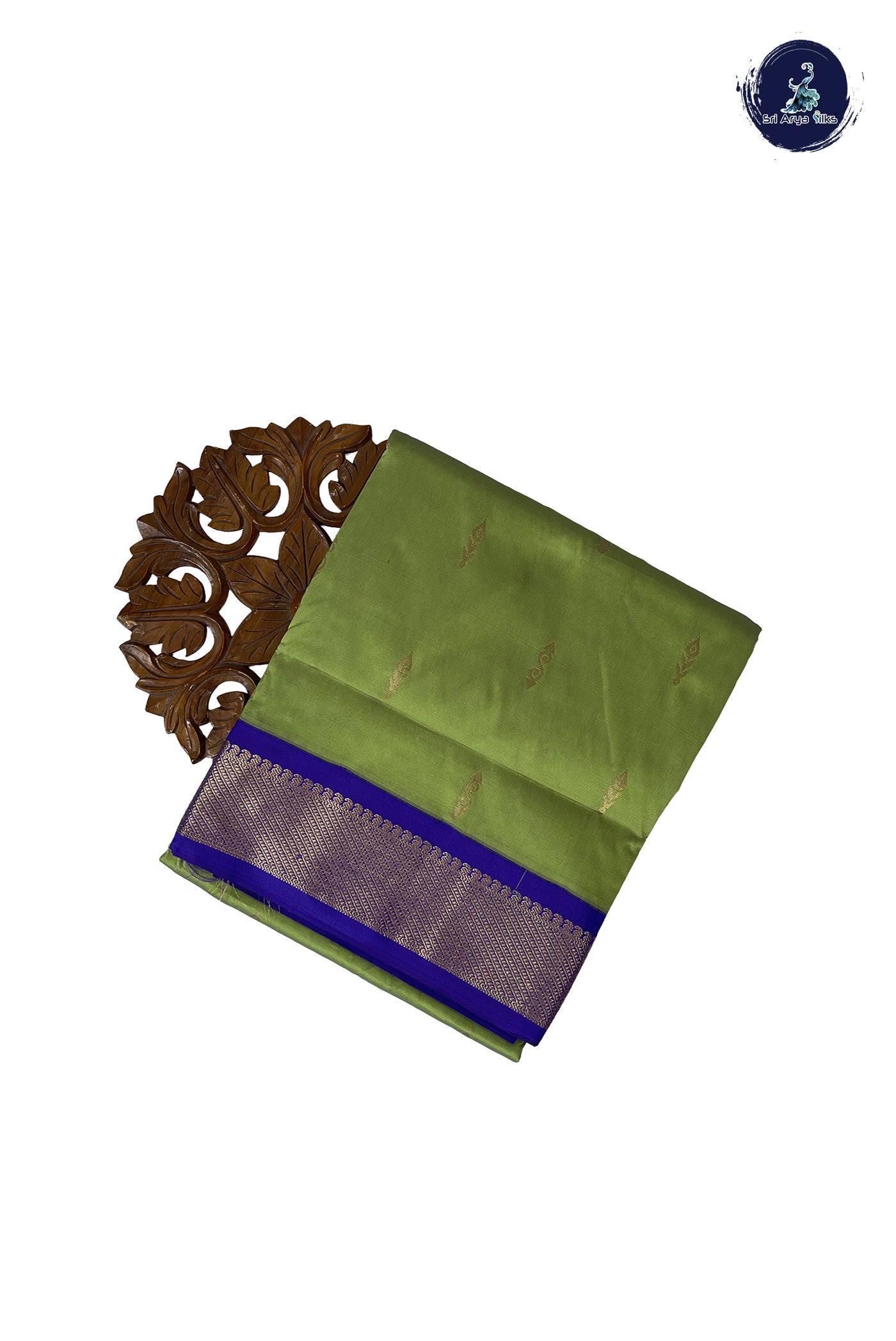 Green Madisar Semi Silk Saree With Zari Buttas Pattern