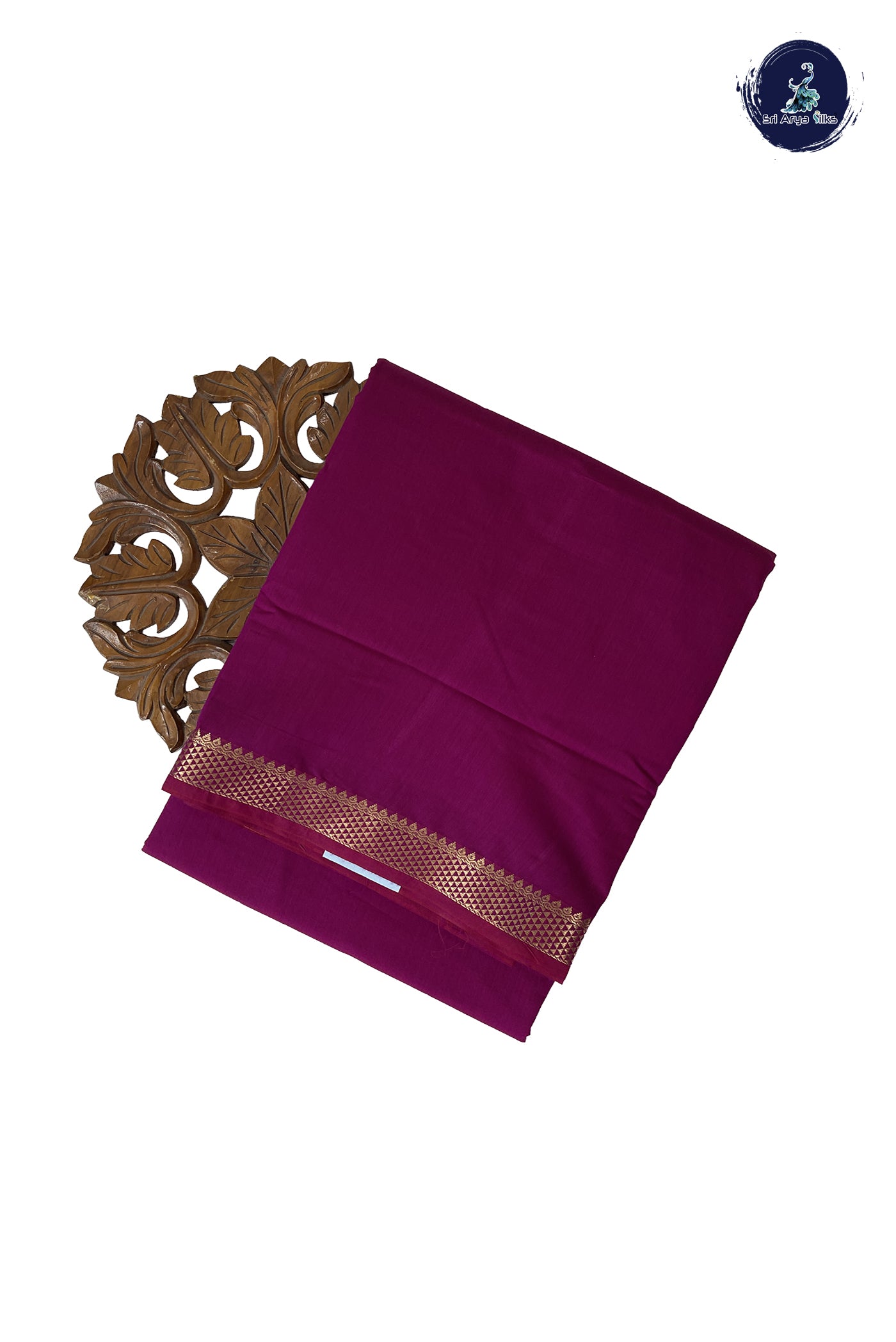 BeetRoot Shade Madisar Semi Silk Cotton Saree With Plain Pattern