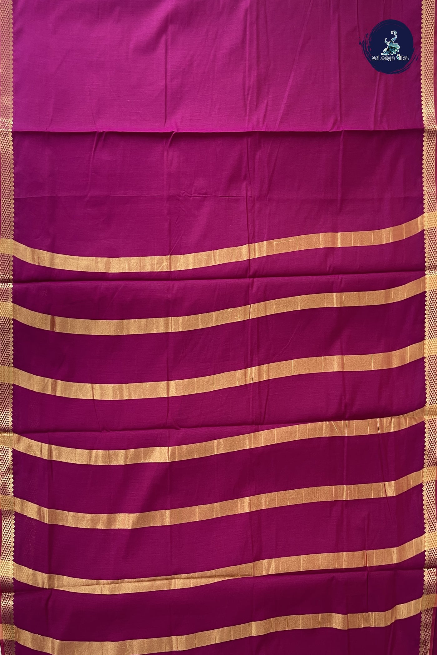 BeetRoot Shade Madisar Semi Silk Cotton Saree With Plain Pattern