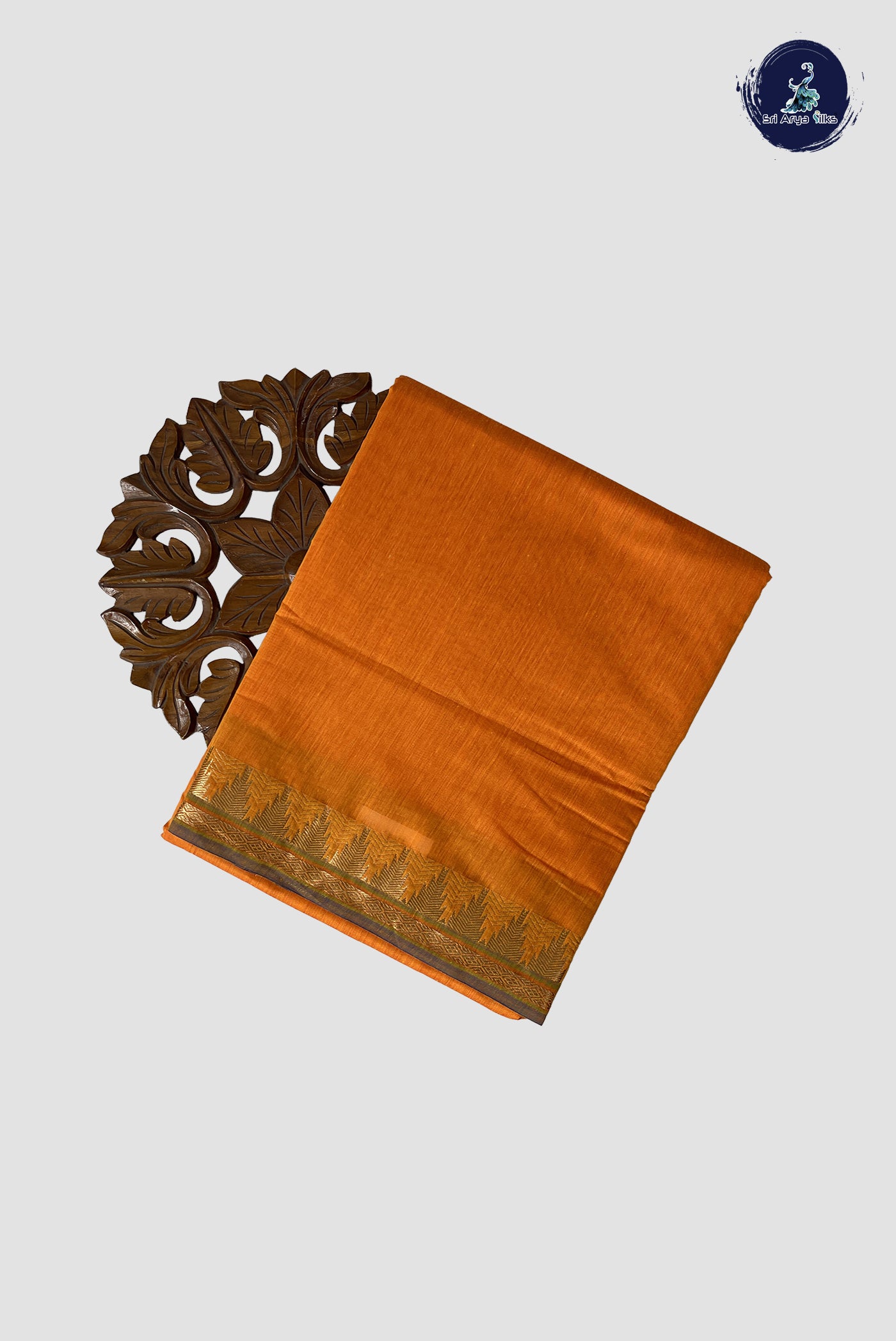 Yellow Madisar Semi Silk Cotton Saree With Plain Pattern