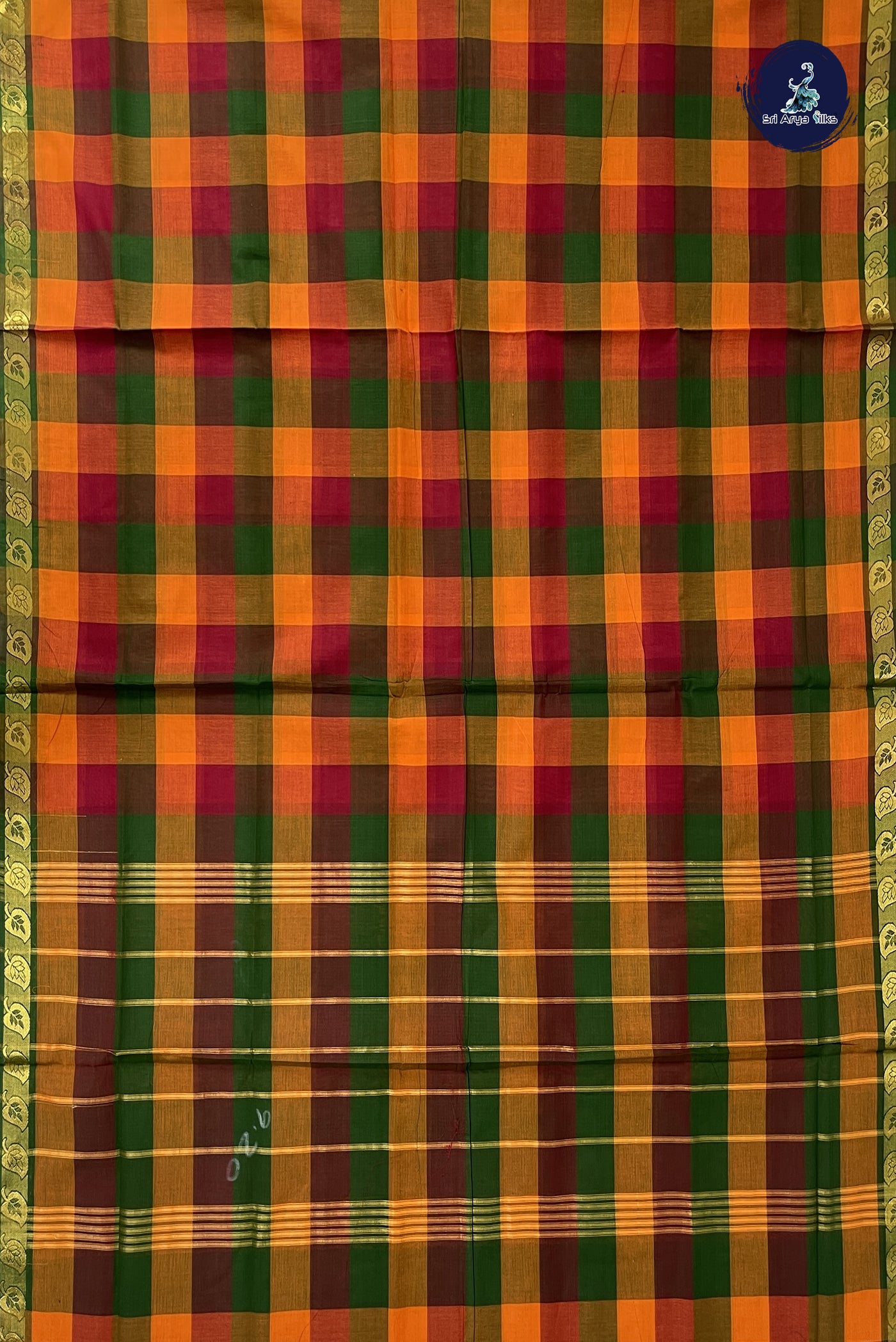 Multi Colour Madisar Cotton Saree With Paalum Pazham Kattam Pattern