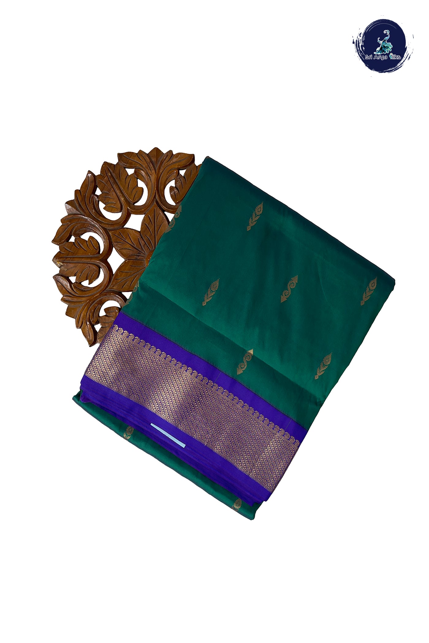 Green Madisar Semi Silk Saree With Zari Buttas Pattern