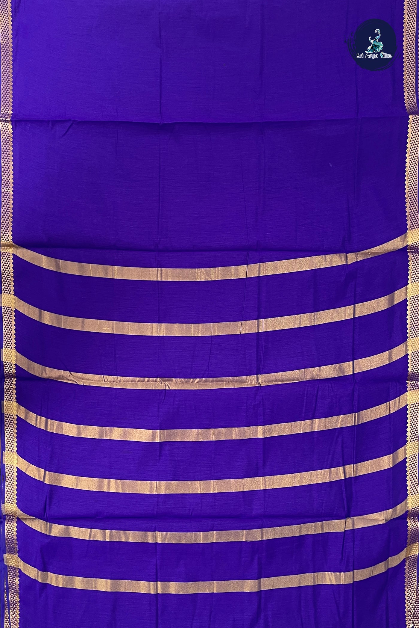 Violet Madisar Semi Silk Cotton Saree With Plain Pattern