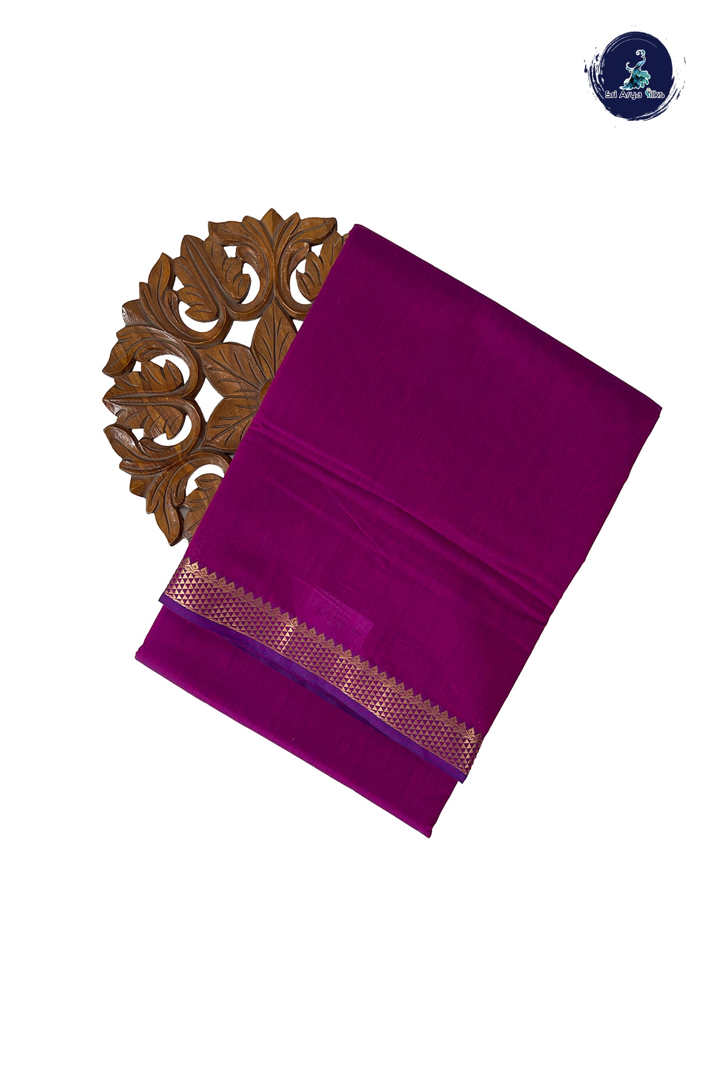 Vadamalli Madisar Semi Silk Cotton Saree With Plain Pattern