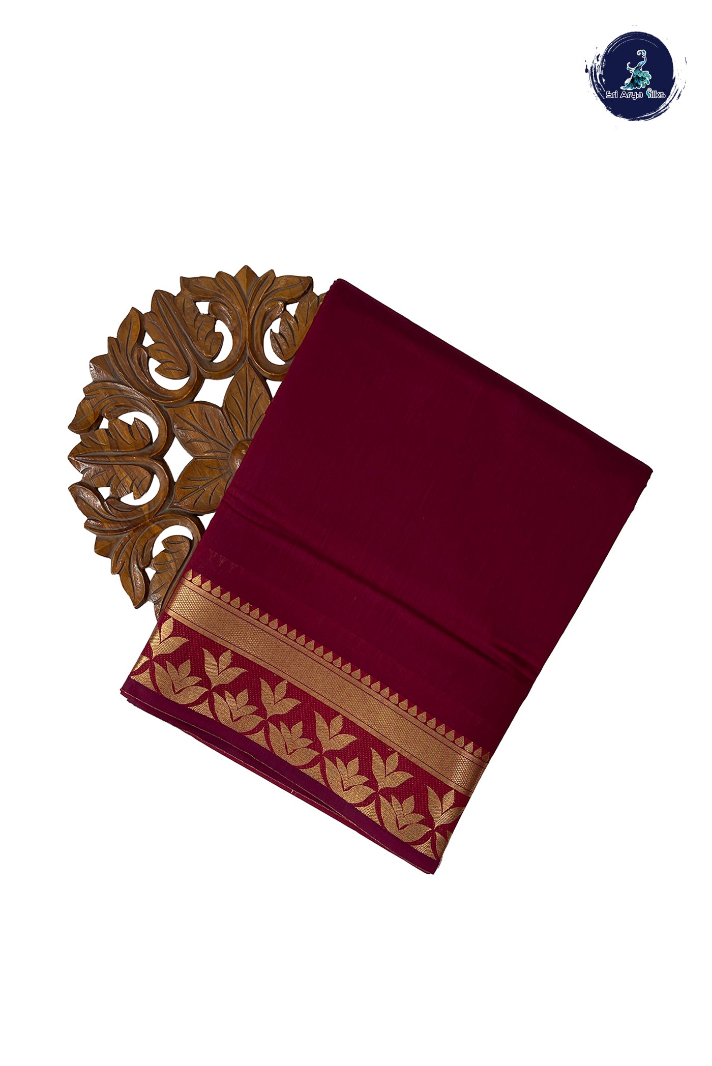 Arakku Madisar Semi Silk Cotton Saree With Plain Pattern