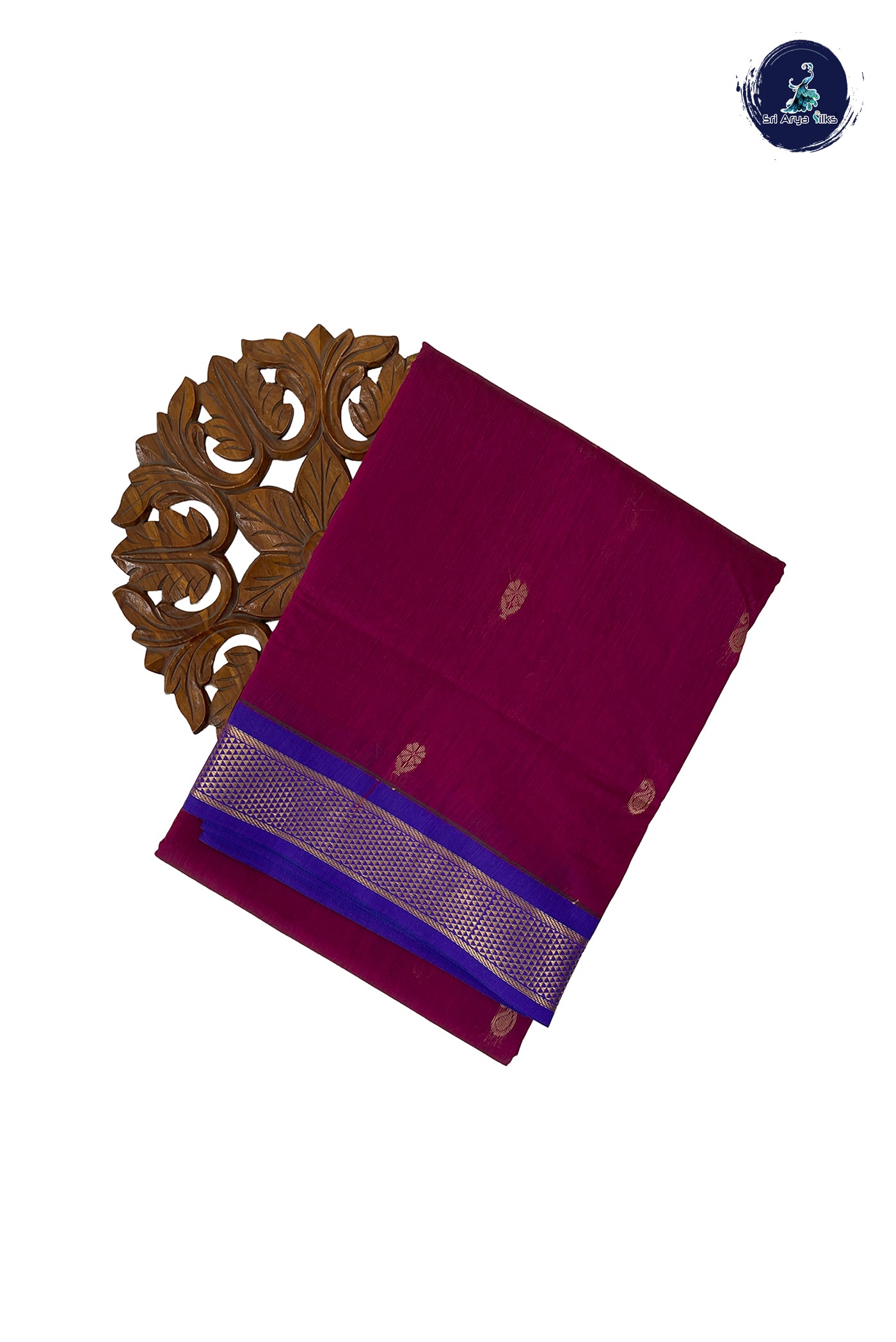 BeetRoot Shade Madisar Semi Silk Cotton Saree With Zari Buttas Pattern