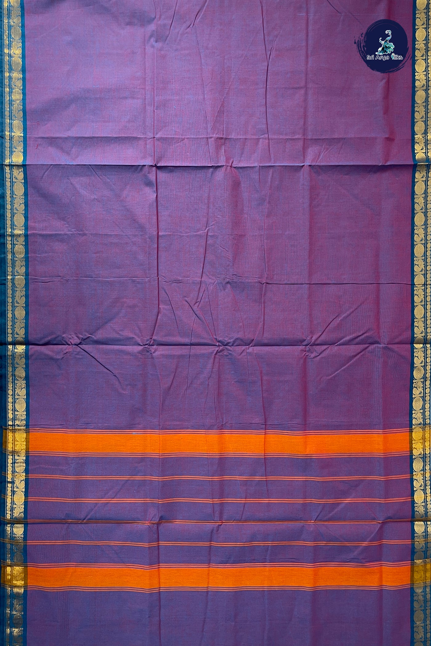 Dual Tone Purple 10.5 Yards Madisar Saree With Plain Pattern