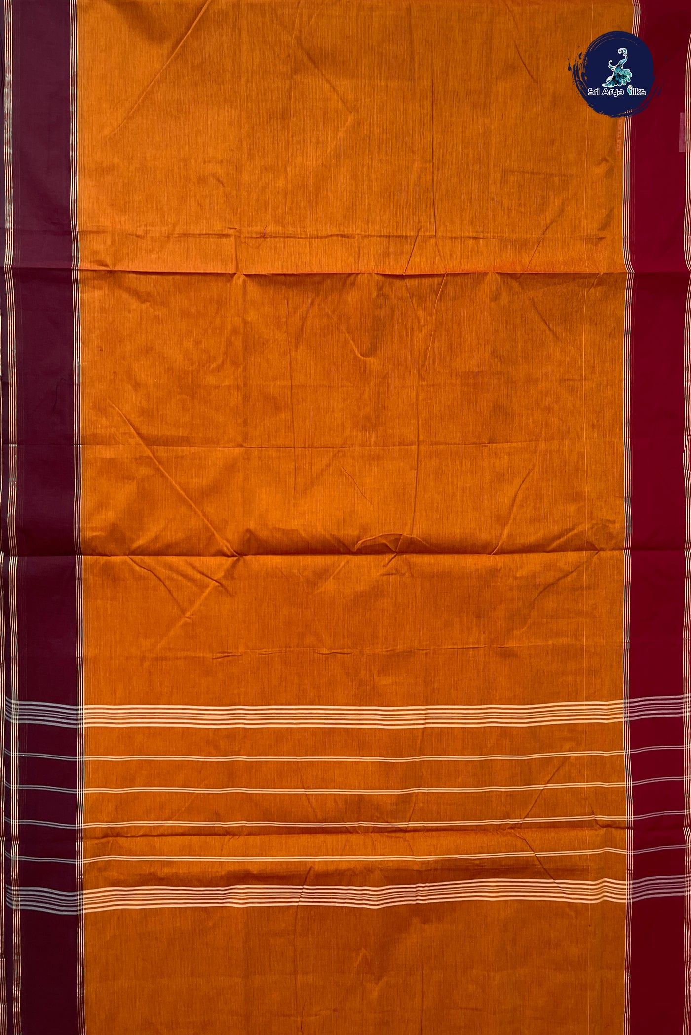 Brown 10.5 Yards Madisar Saree With Plain Pattern