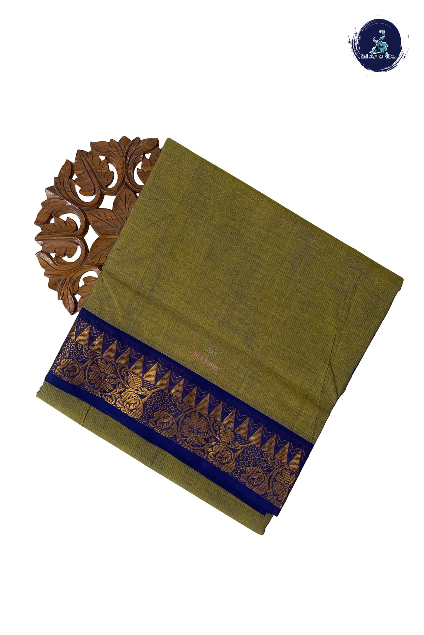 Green 10.5 Yards Madisar Saree With Plain Pattern