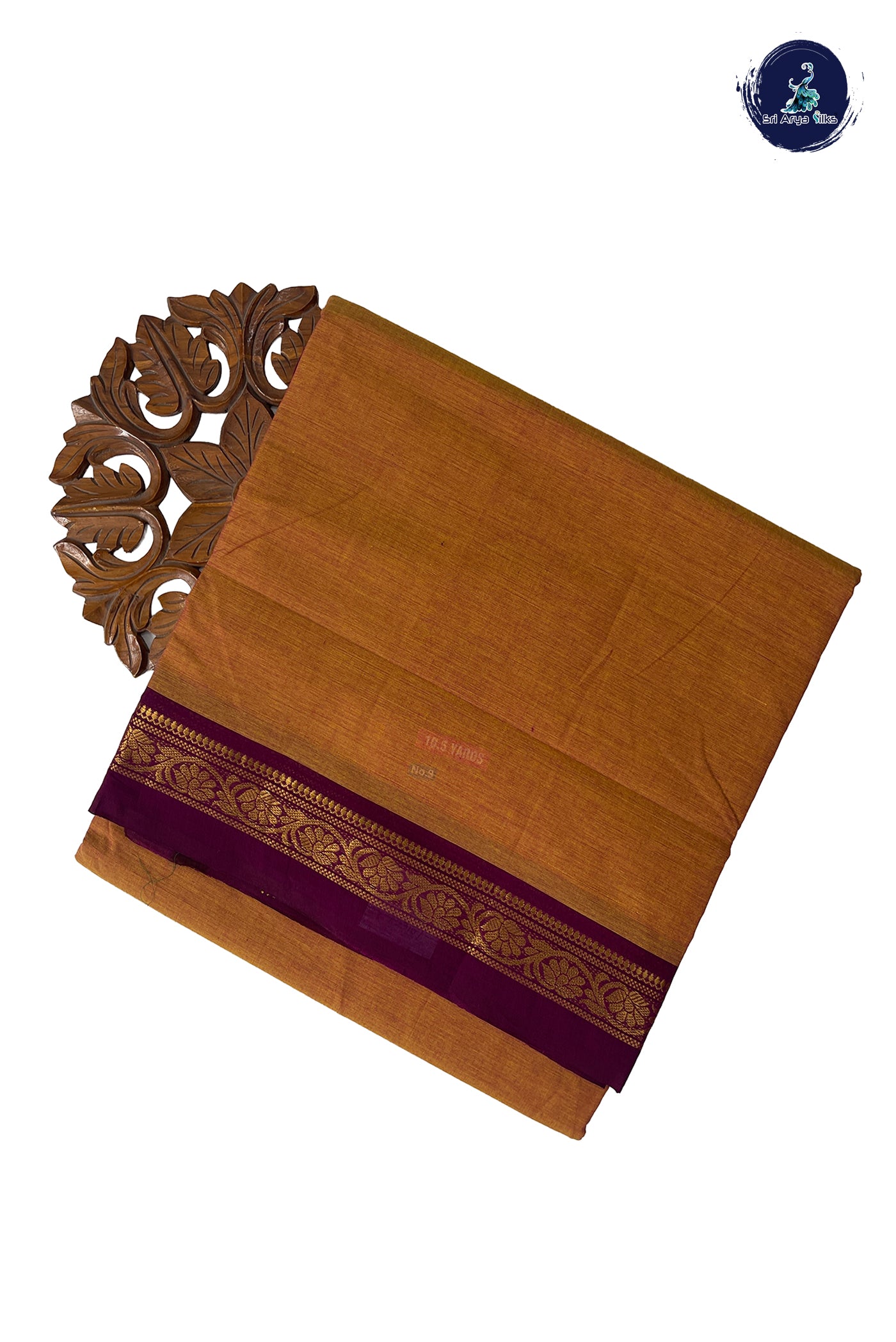 Mustard 10.5 Yards Madisar Saree With Plain Pattern