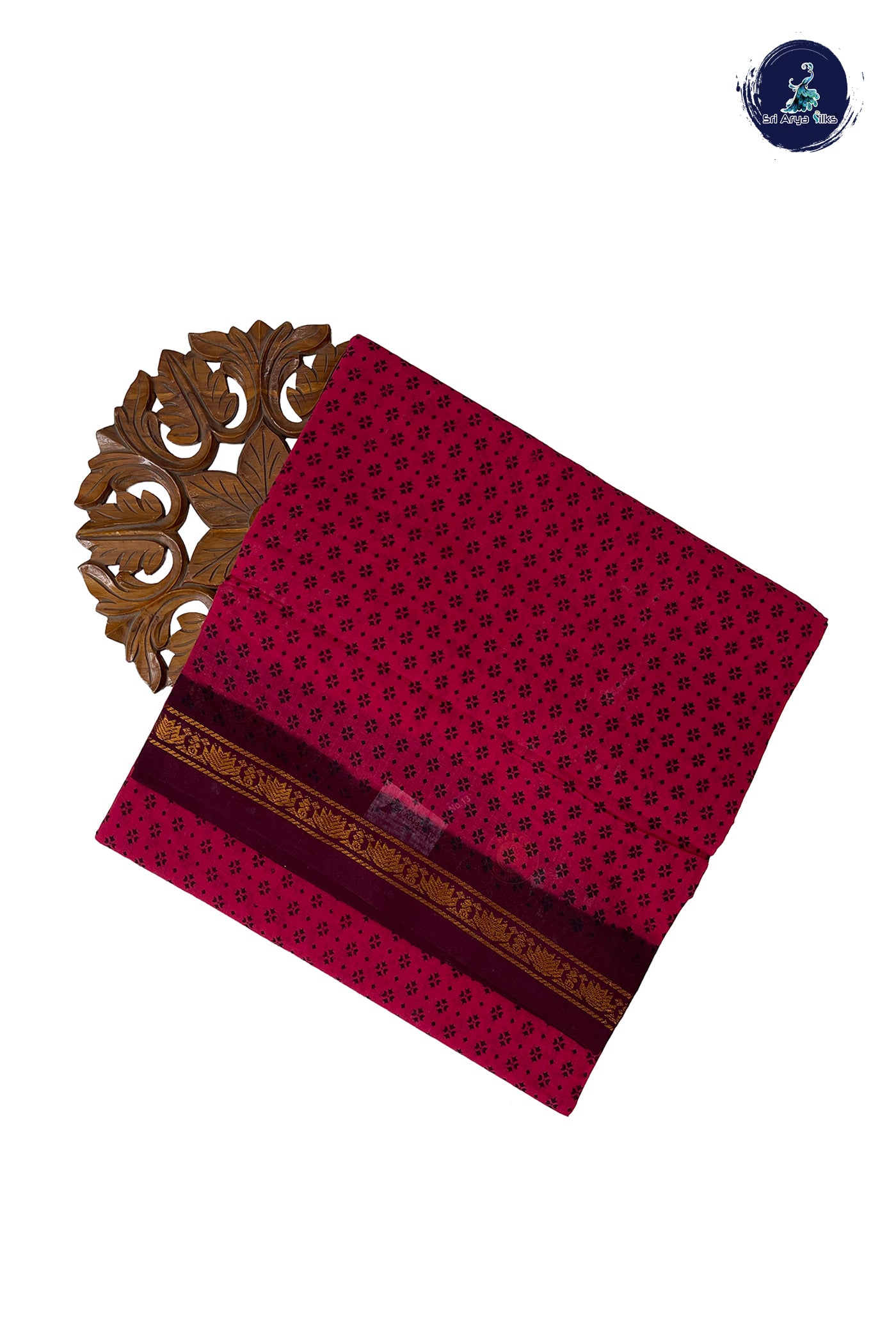 Dark Pink 10.5 Yards Madisar Saree With Printed Pattern