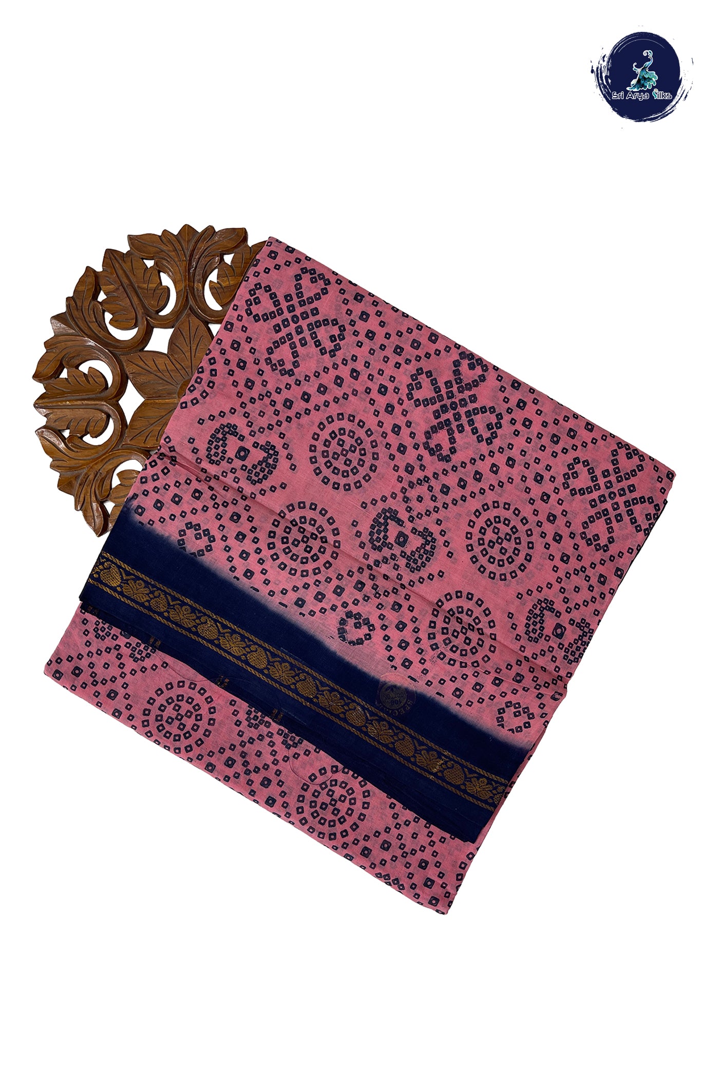 Lotus Pink 10.5 Yards Madisar Saree With Printed Pattern
