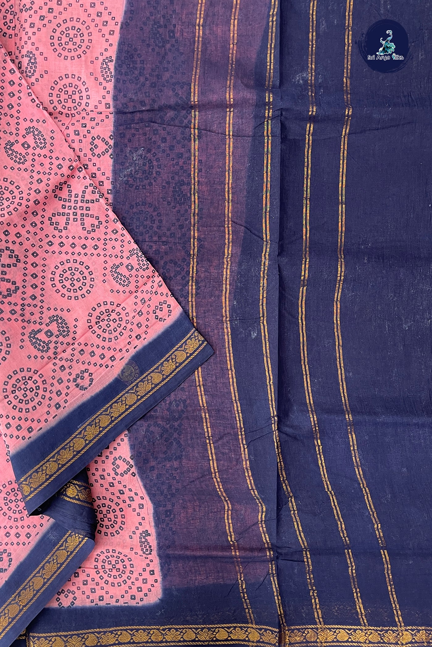Lotus Pink 10.5 Yards Madisar Saree With Printed Pattern