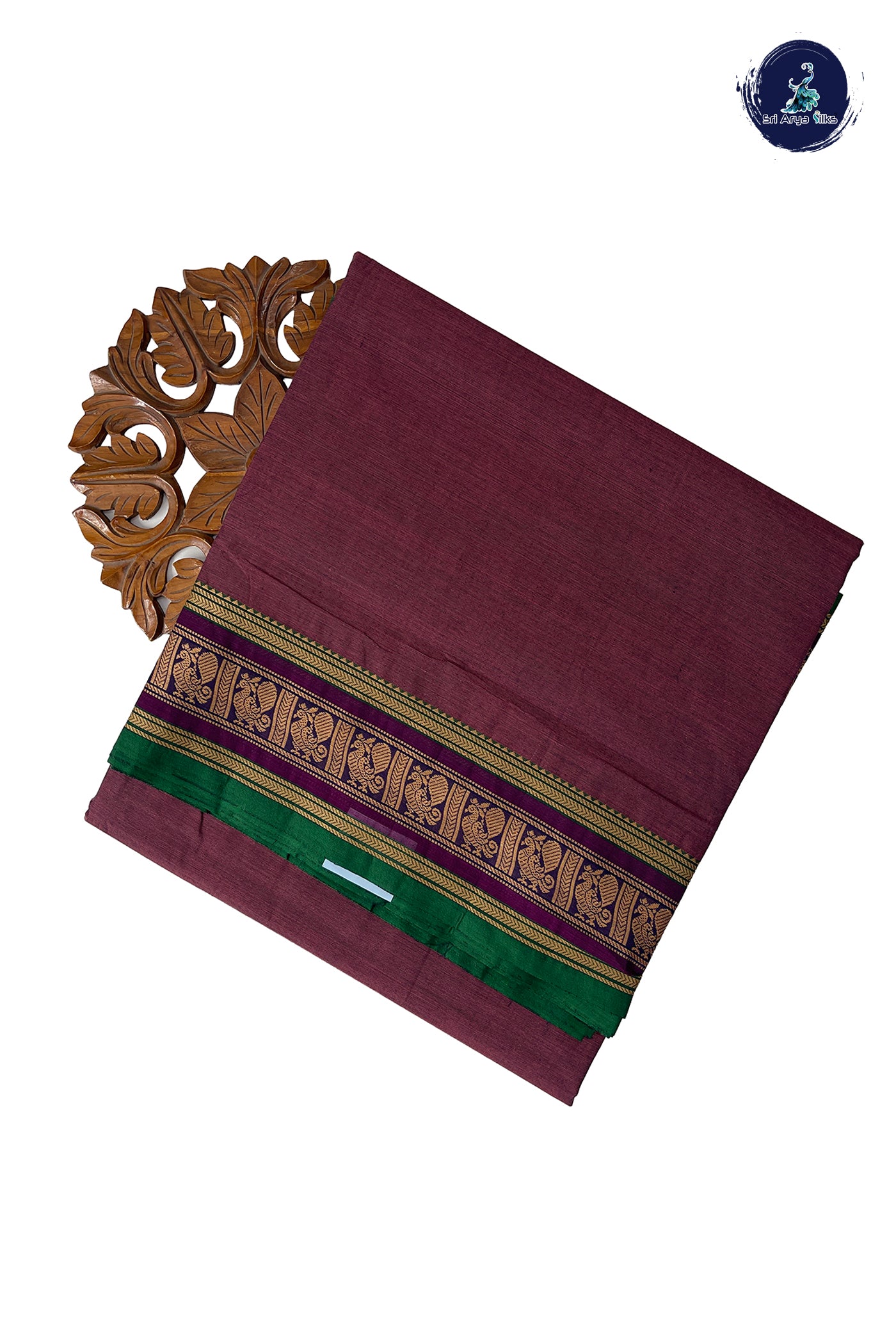 Garnet Pink 10.5 Yards Madisar Saree With Plain Pattern