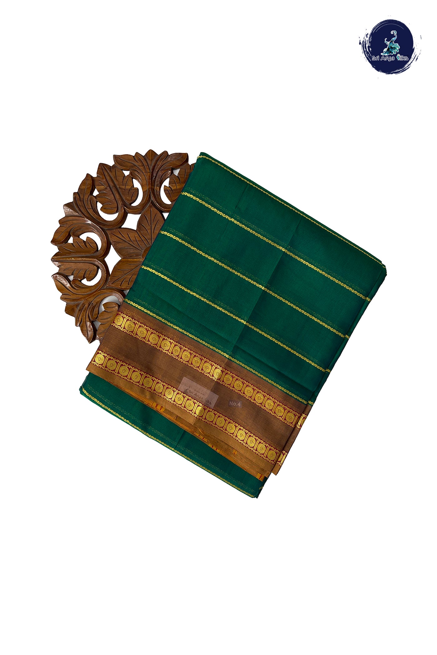 Green Devendra Cotton Madisar Saree With Veldhari Stripes Pattern