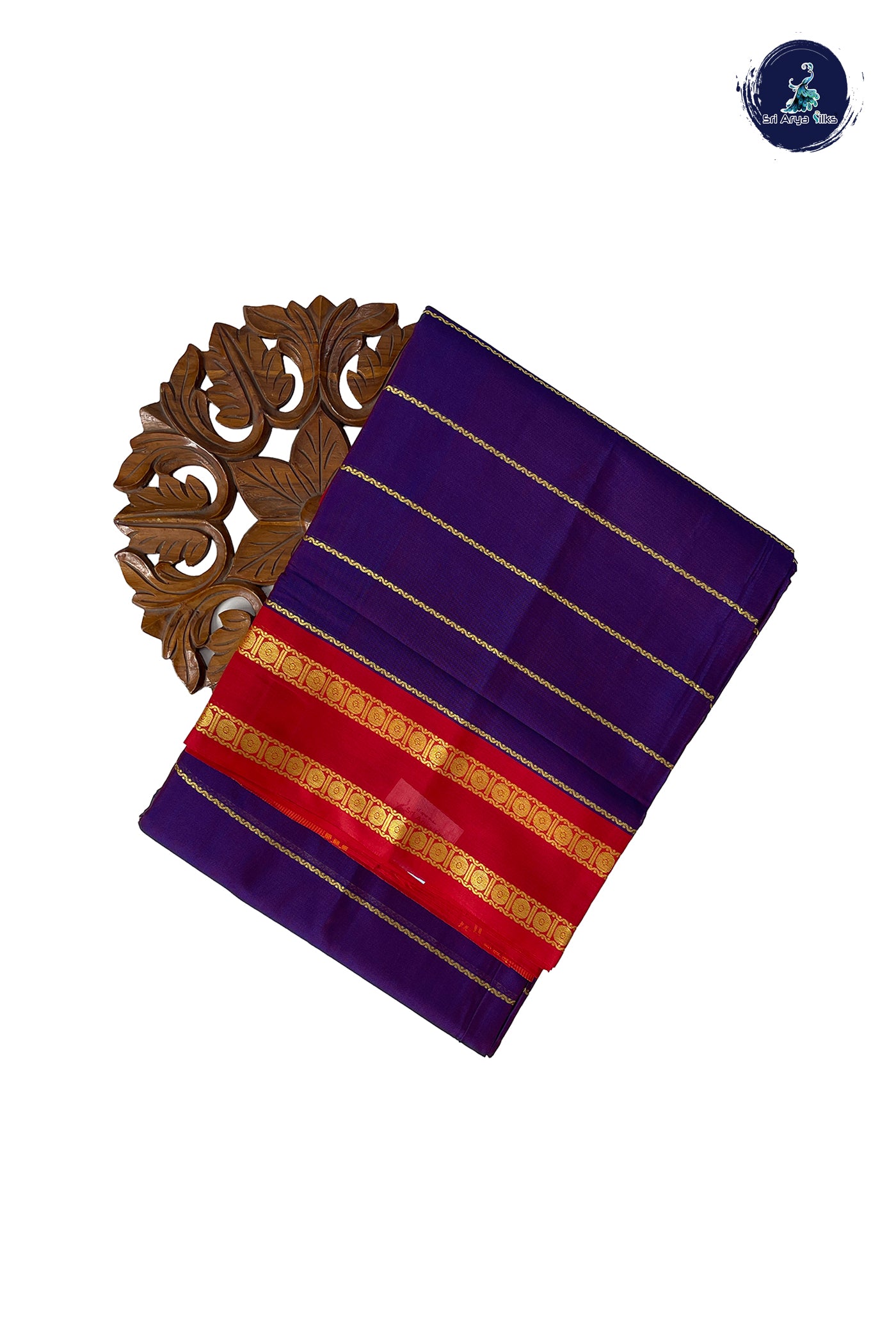 Violet Devendra Cotton Madisar Saree With Veldhari Stripes Pattern