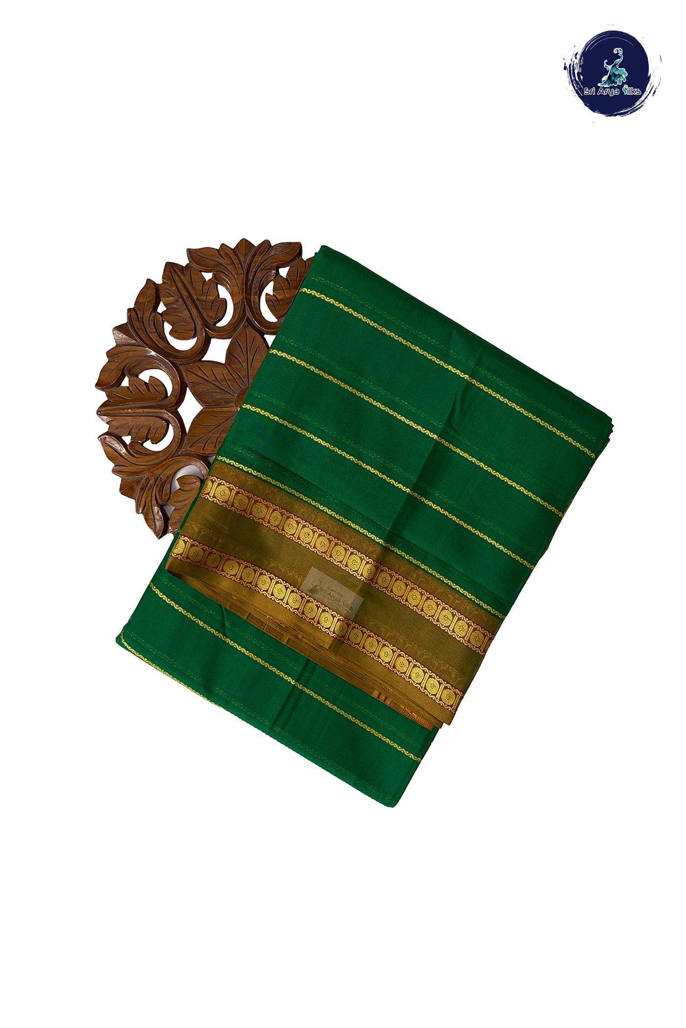 Green Devendra Cotton Madisar Saree With Veldhari Stripes Pattern