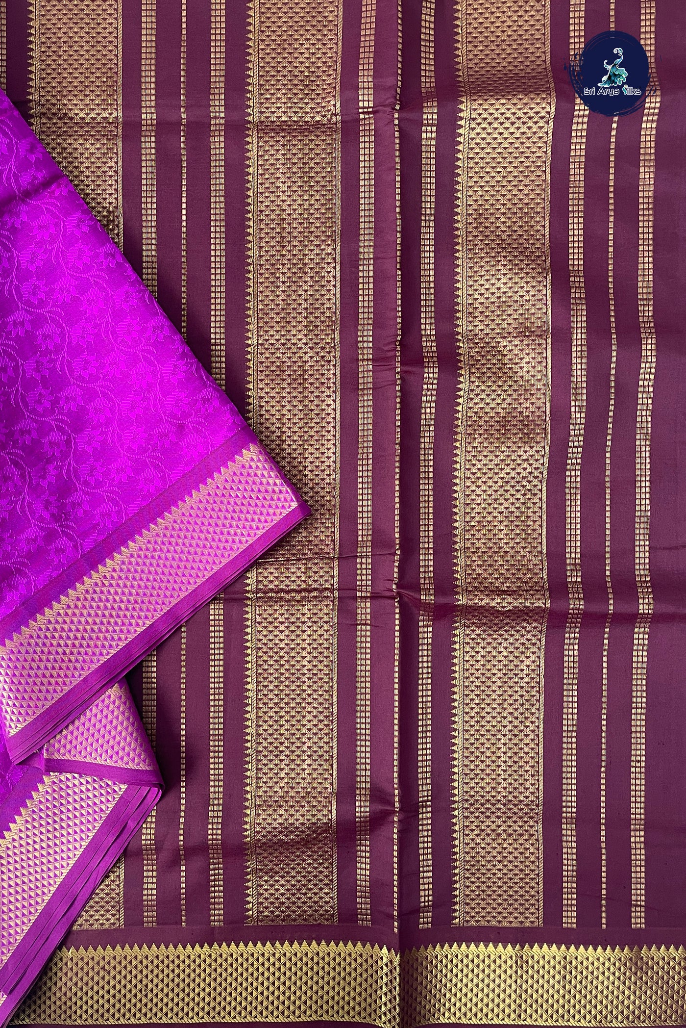 Vadamalli Half Pure Madisar Silk Cotton Saree With Embossed Pattern
