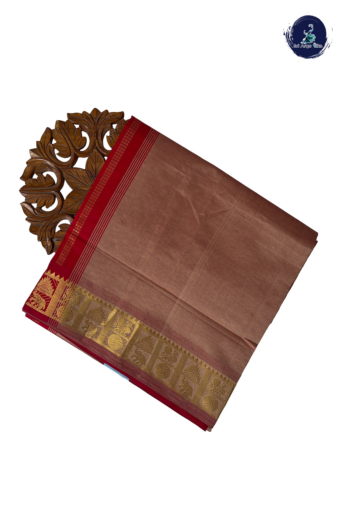Pastel Shade Half Pure Madisar Silk Cotton Saree With Plain Pattern